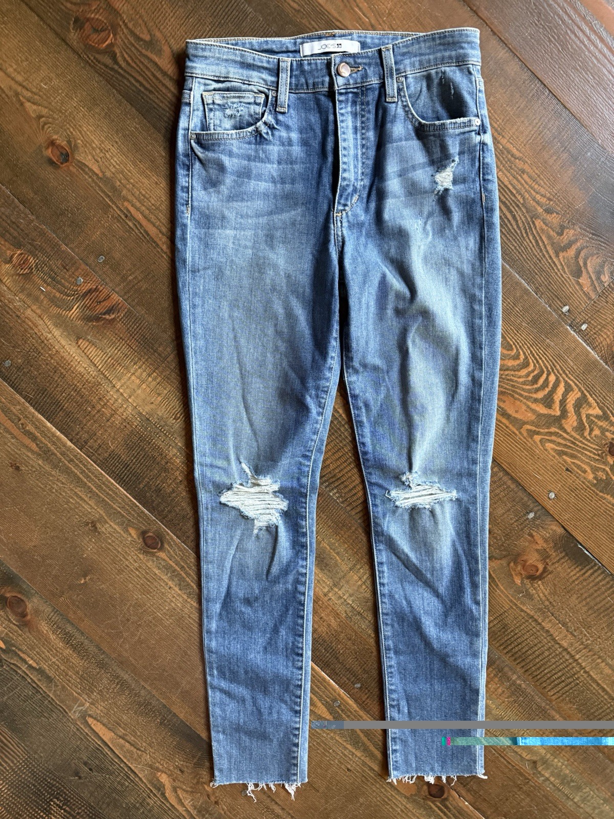 Joe’s Jeans Women’s High-Rise Skinny Ankle Jeans Blue Distressed 27 NWOT