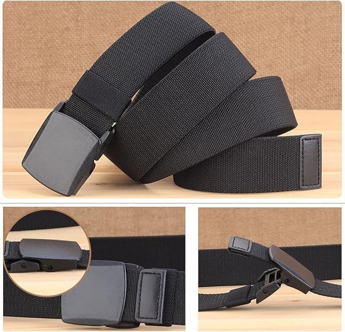 2-Pack Elastic Stretch Belt, Men s Nylon Tactical Hiking Belt, Fits Up to 42