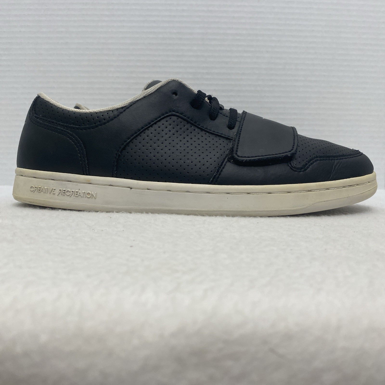 Men’s Creative Recreation Cesario Lo Black/Black Cr4Loc/Blkbk Leather Size 8