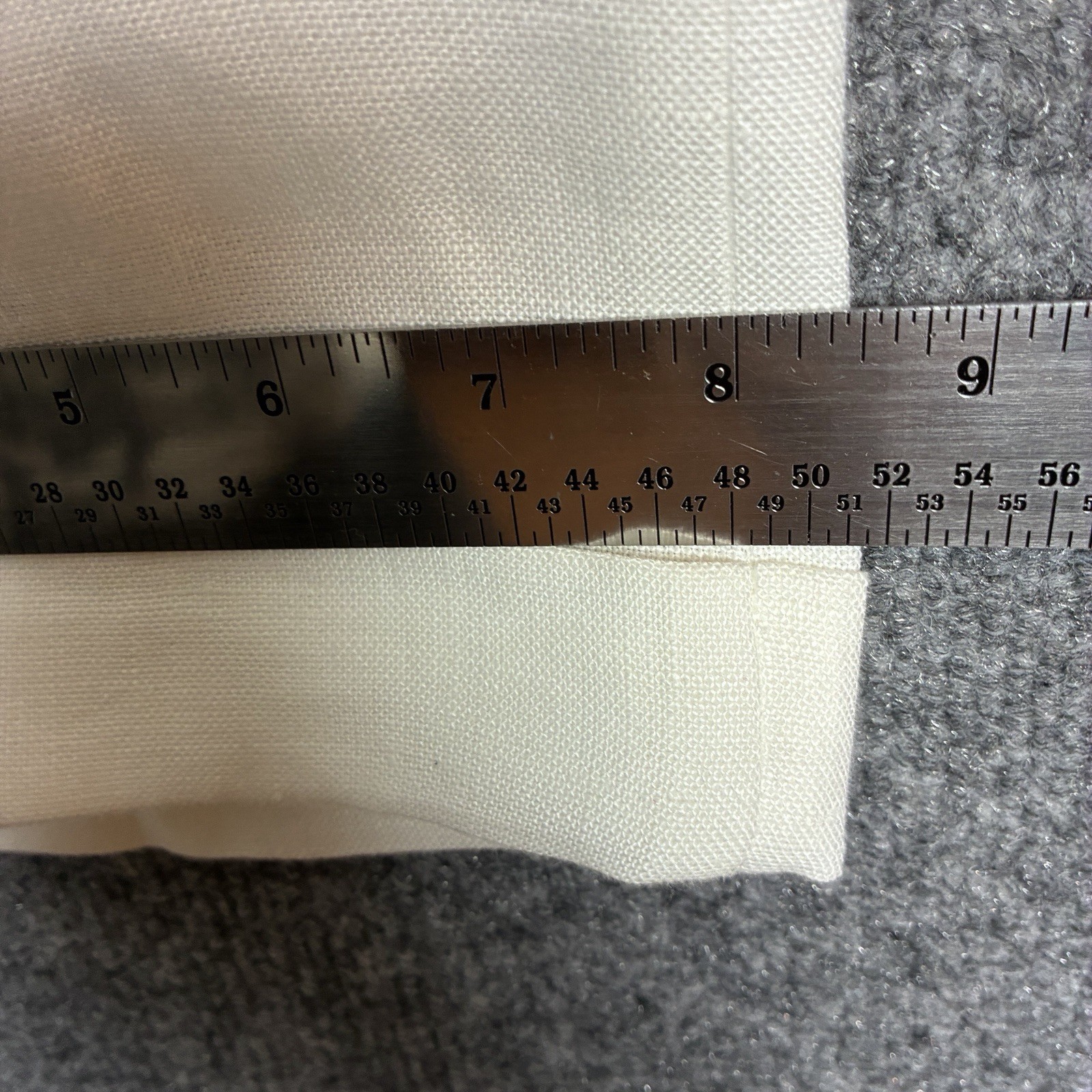 Baird McNutt Murano Linen Pants Men’s 30×30 White Chino Lined Cuffed Flat Front