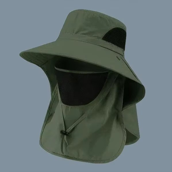 Wide Brim Sun Hat UV Protection Bucket Cap For Hiking Camping Fishing Safari Men