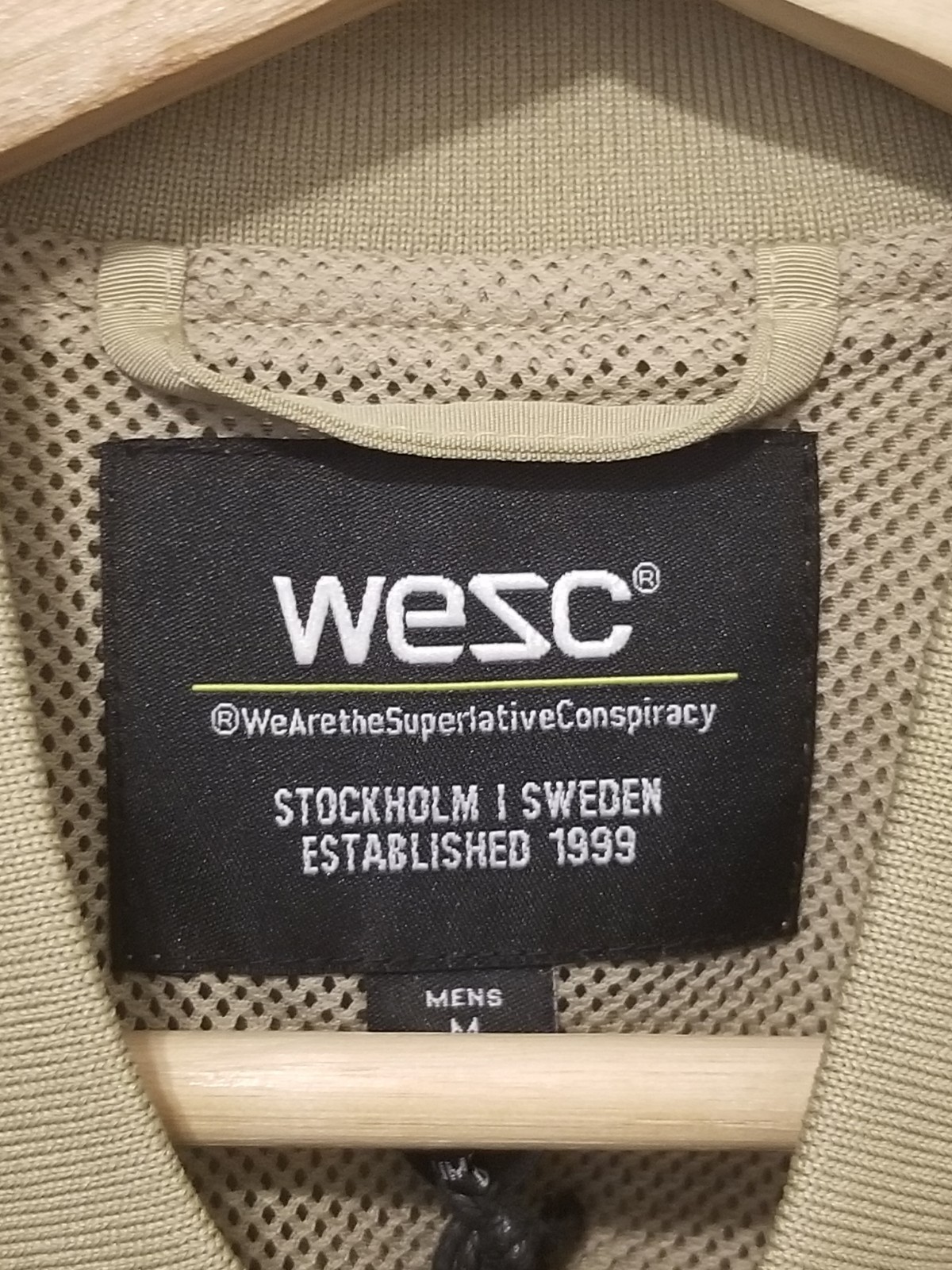 WESC Multi Cargo Twill Utility Vest Men Medium Women Large Khaki Full Zip