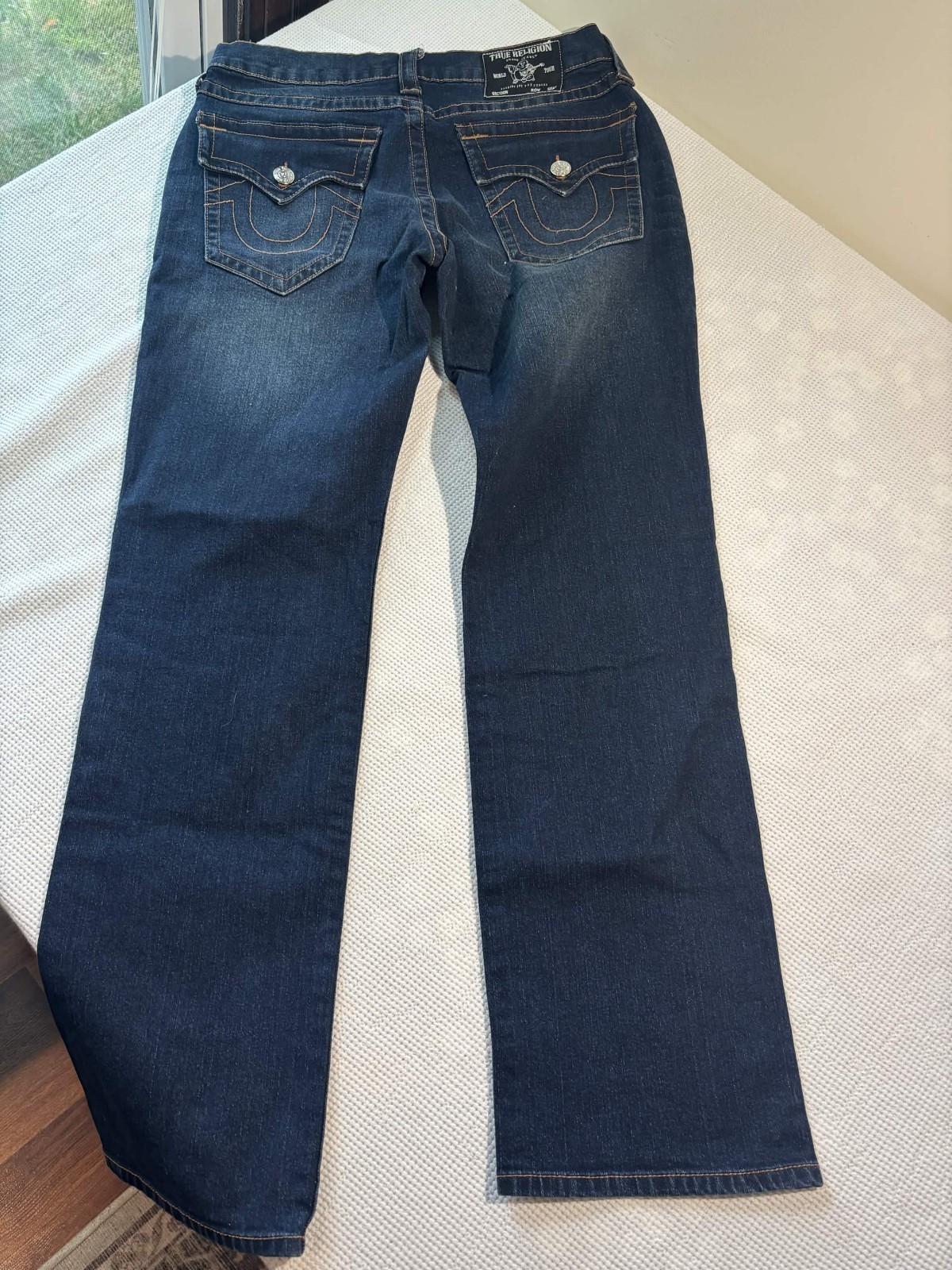 True Religion Ricky Relaxed Straight Jeans Dark Wash Men’s Size 30