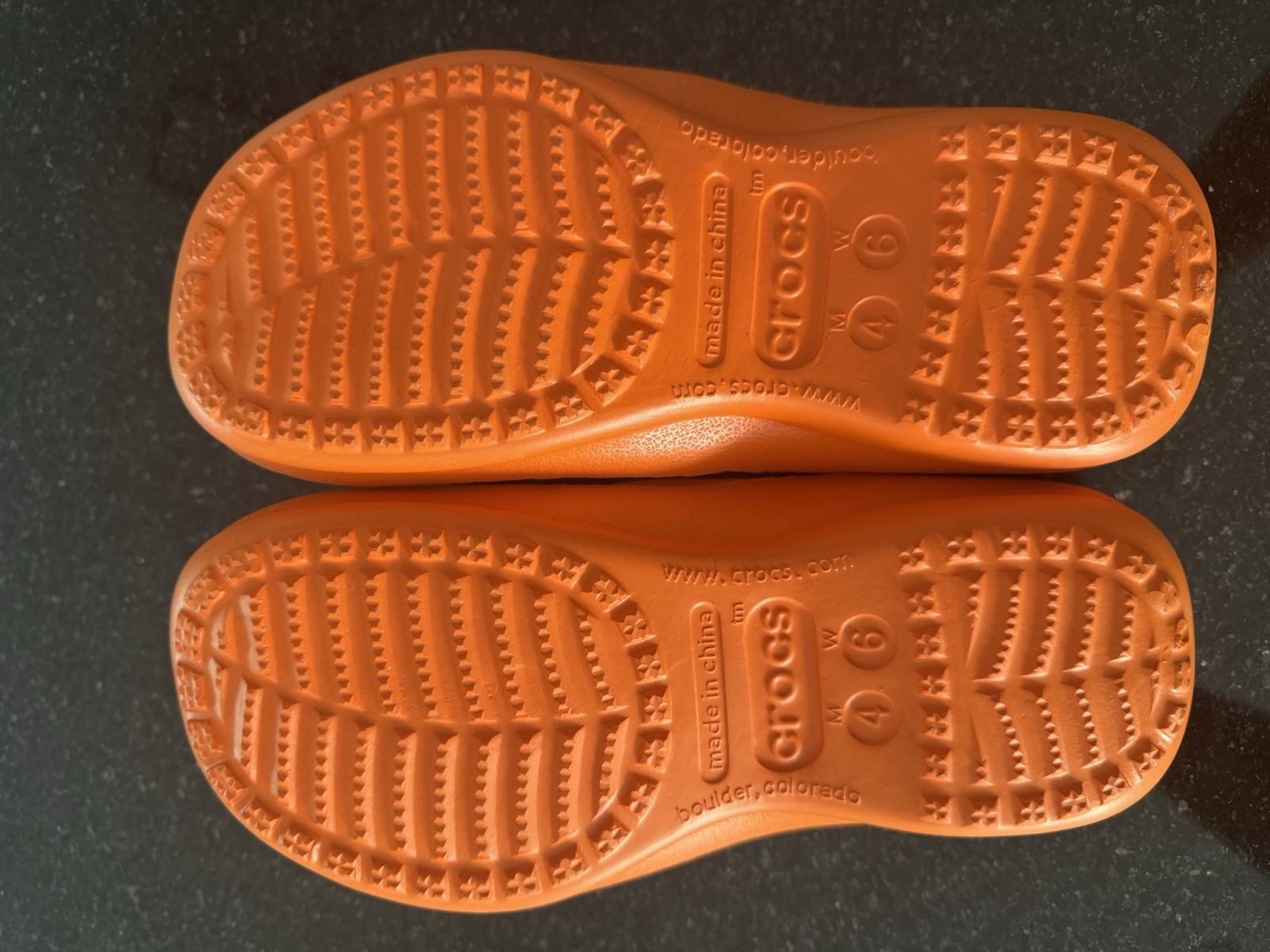 Crocs Athens Flip Flops Women Orange Color Size W 6 M 4