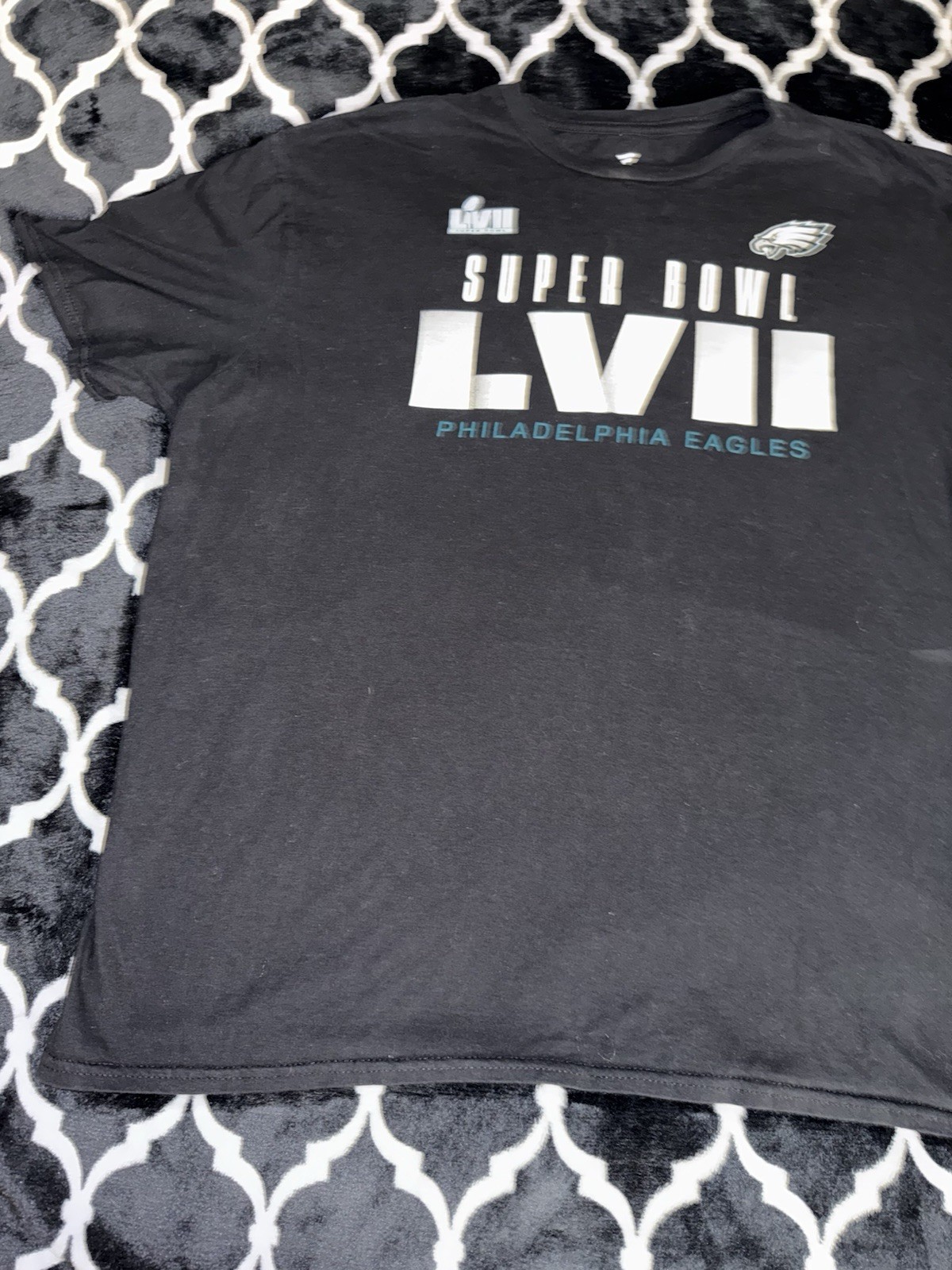 Philadelphia Eagles Super Bowl Mens T-Shirt Size XL Black Fanatics Football NFL