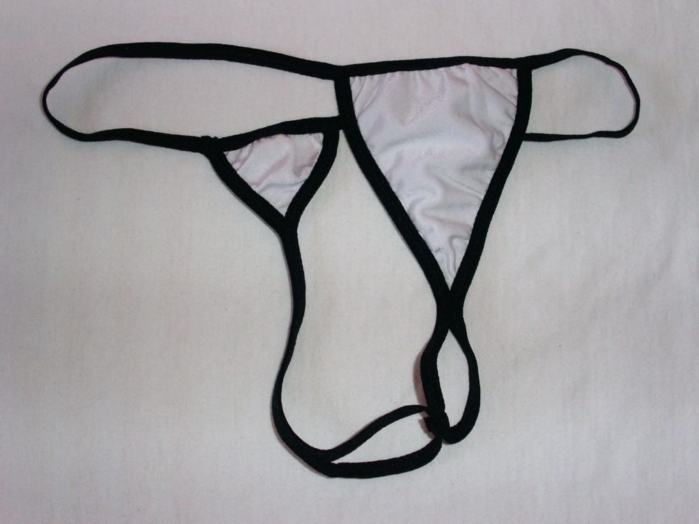 Sexy Mens Stretch White G-String Underwear #101