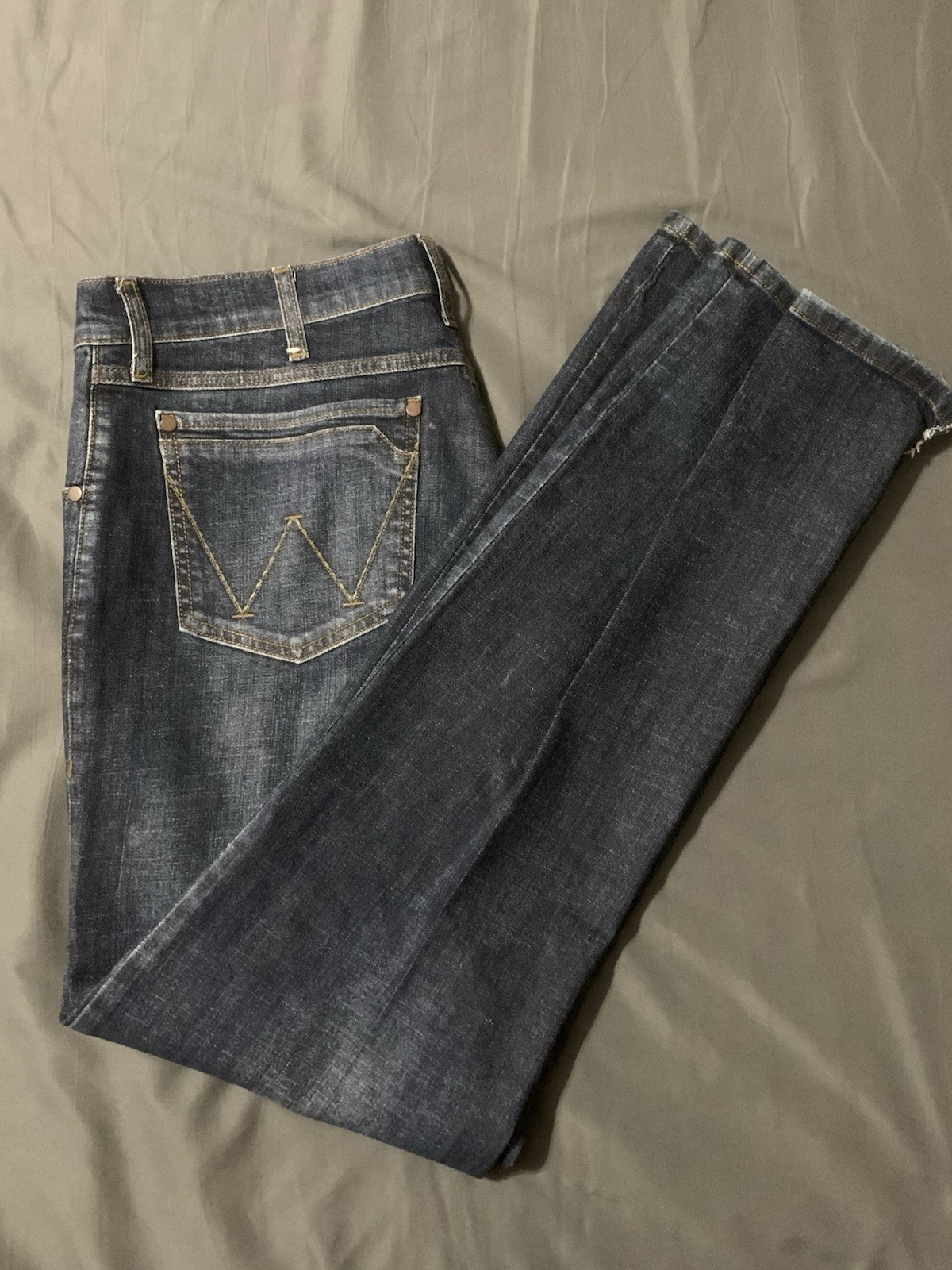 Wrangler Men’s Retro Jeans 34×36 Blue Denim Relaxed Boot Cut