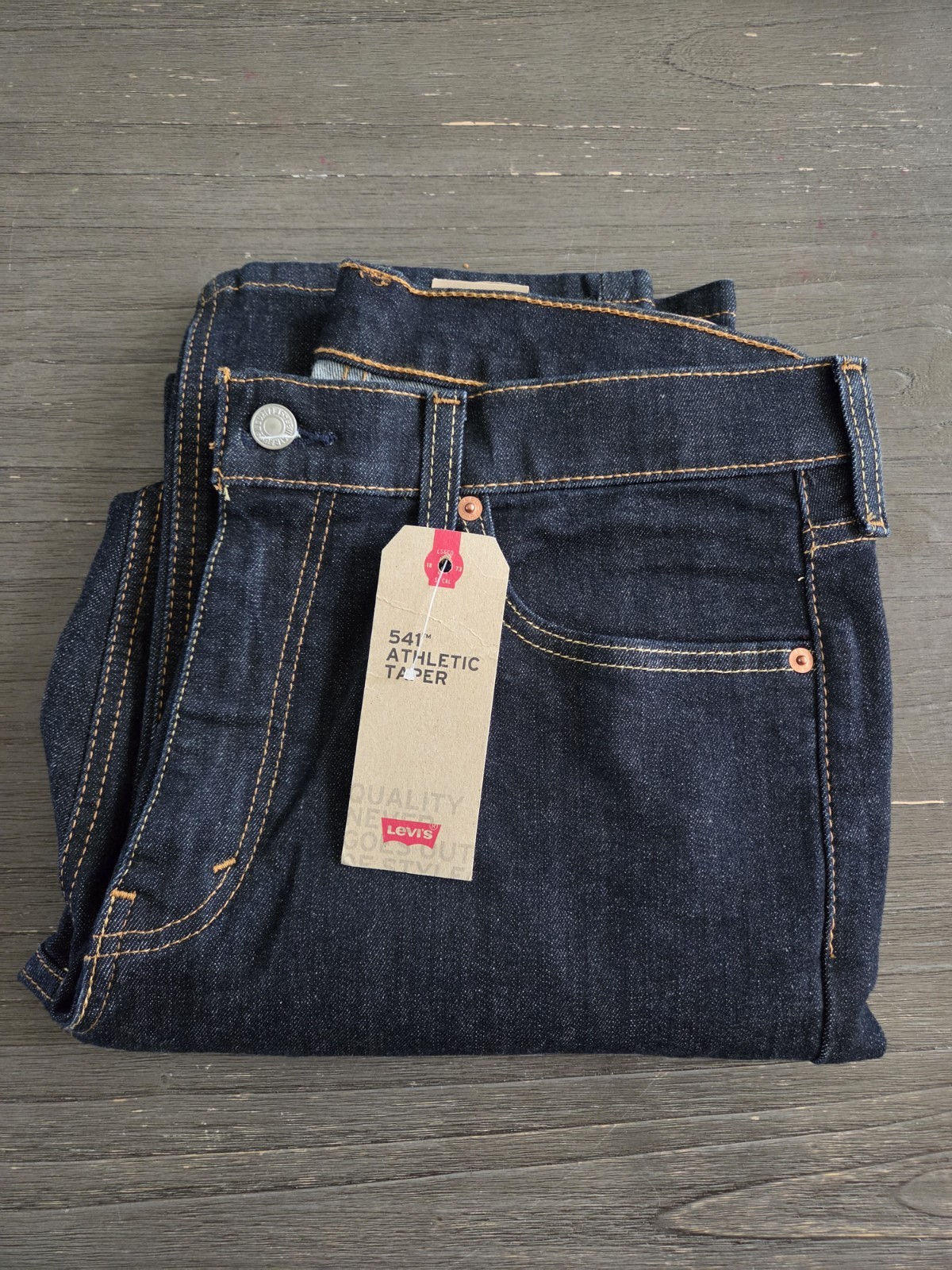 Levi’s Mens 541 Jeans Athletic Fit 33×34 Adv Flex Stretch Dark Wash NWT Free Sh