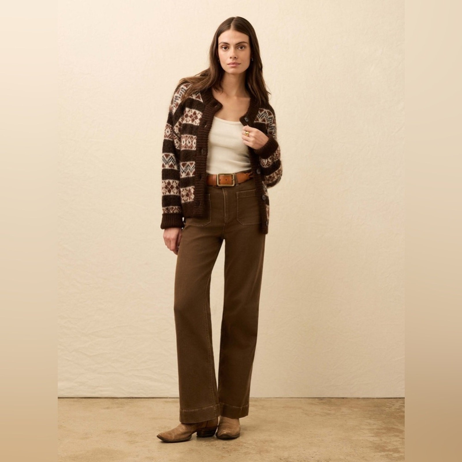 Faherty Stretch Terry Patch Pocket Pant – Walnut Brown 26