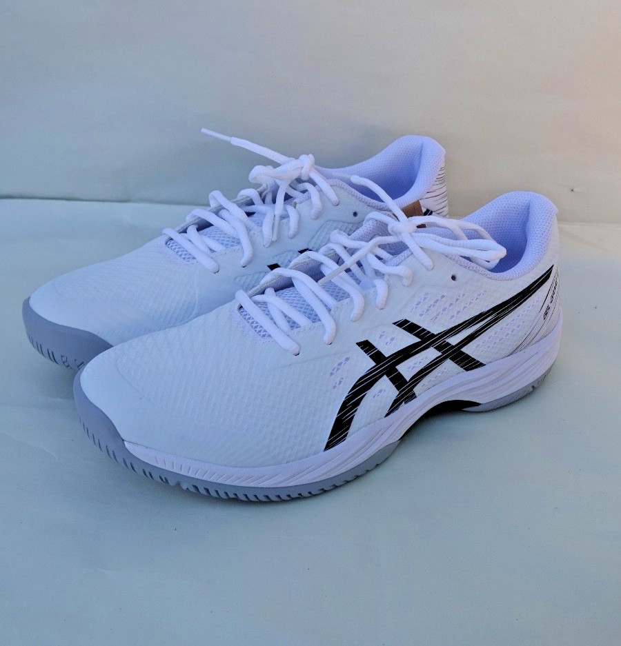 ASICS Gel-Game 9 Men’s Size 10 White Black Tennis Shoes 1041A337-100 NEW