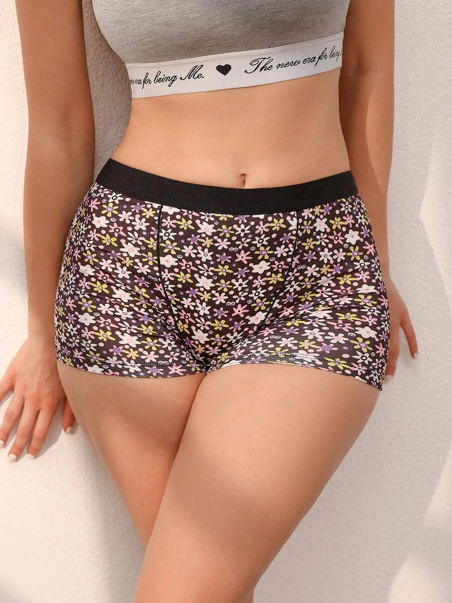 Eraneu 1pc Colorful Ditsy Floral Hipster Panties Women Underwear Floral Briefs