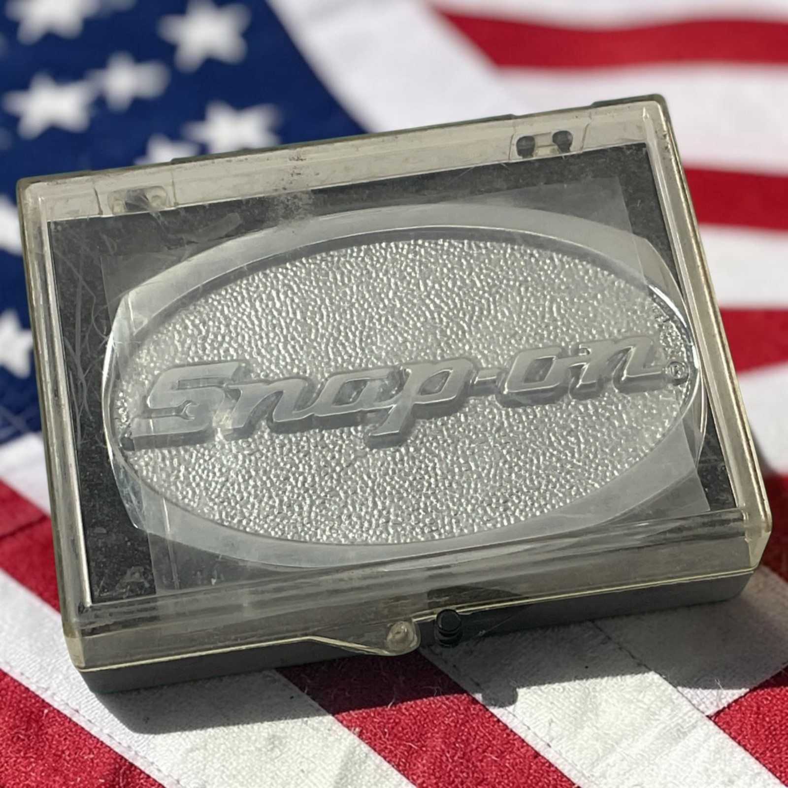 Snap-on Belt Buckle Chrome SPP-509 Sold As Pictured Mechanic Look USA With Case