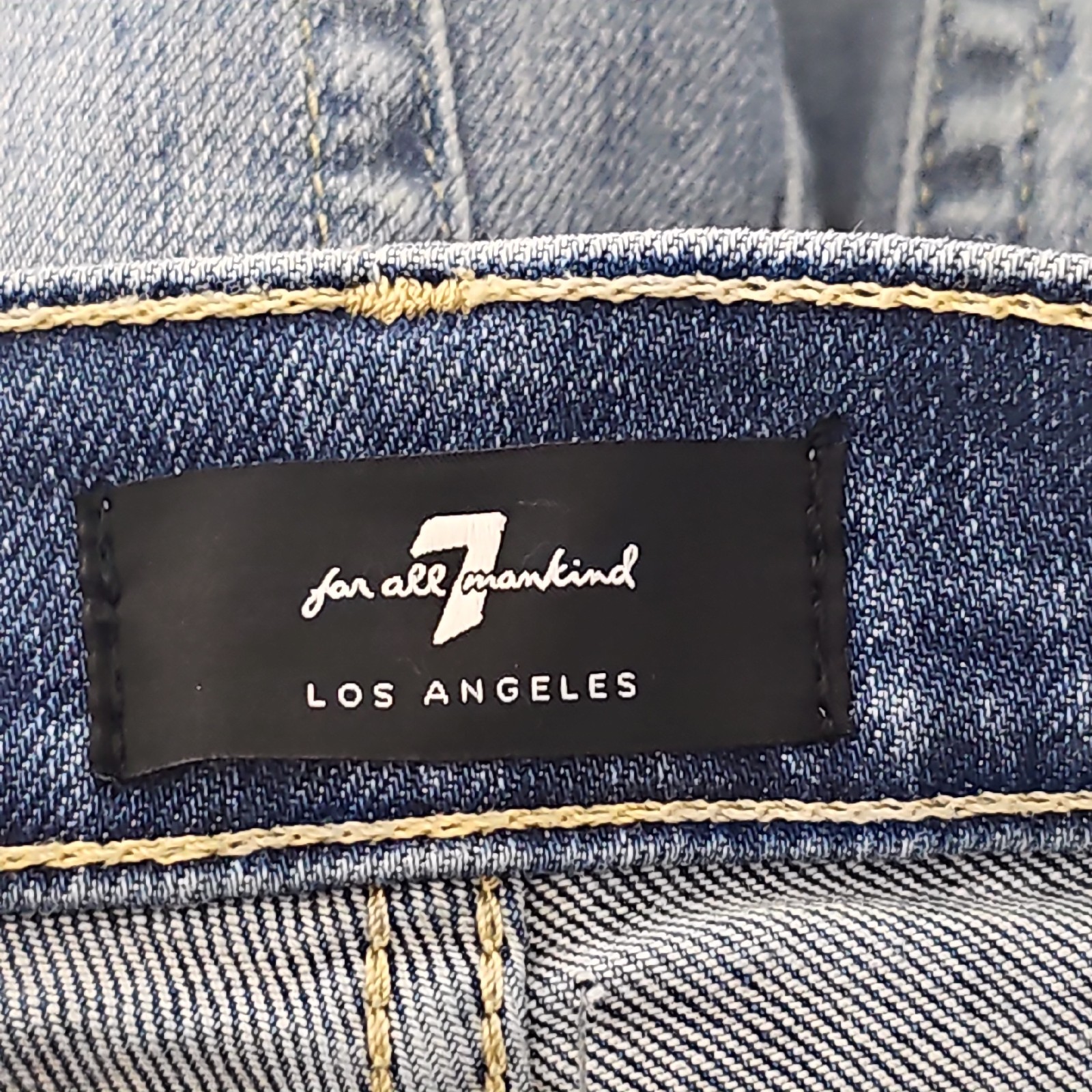 7 For All Mankind Jeans Womens 24 Cropped Straight Light Wash High Rise 23×26