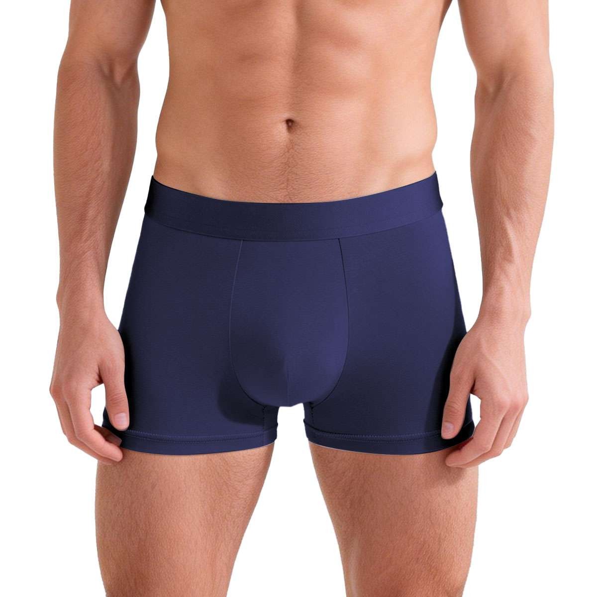 Mens Boxer Briefs Breathable Bamboo Fiber Underwear Soft Comfort Flex Waistband