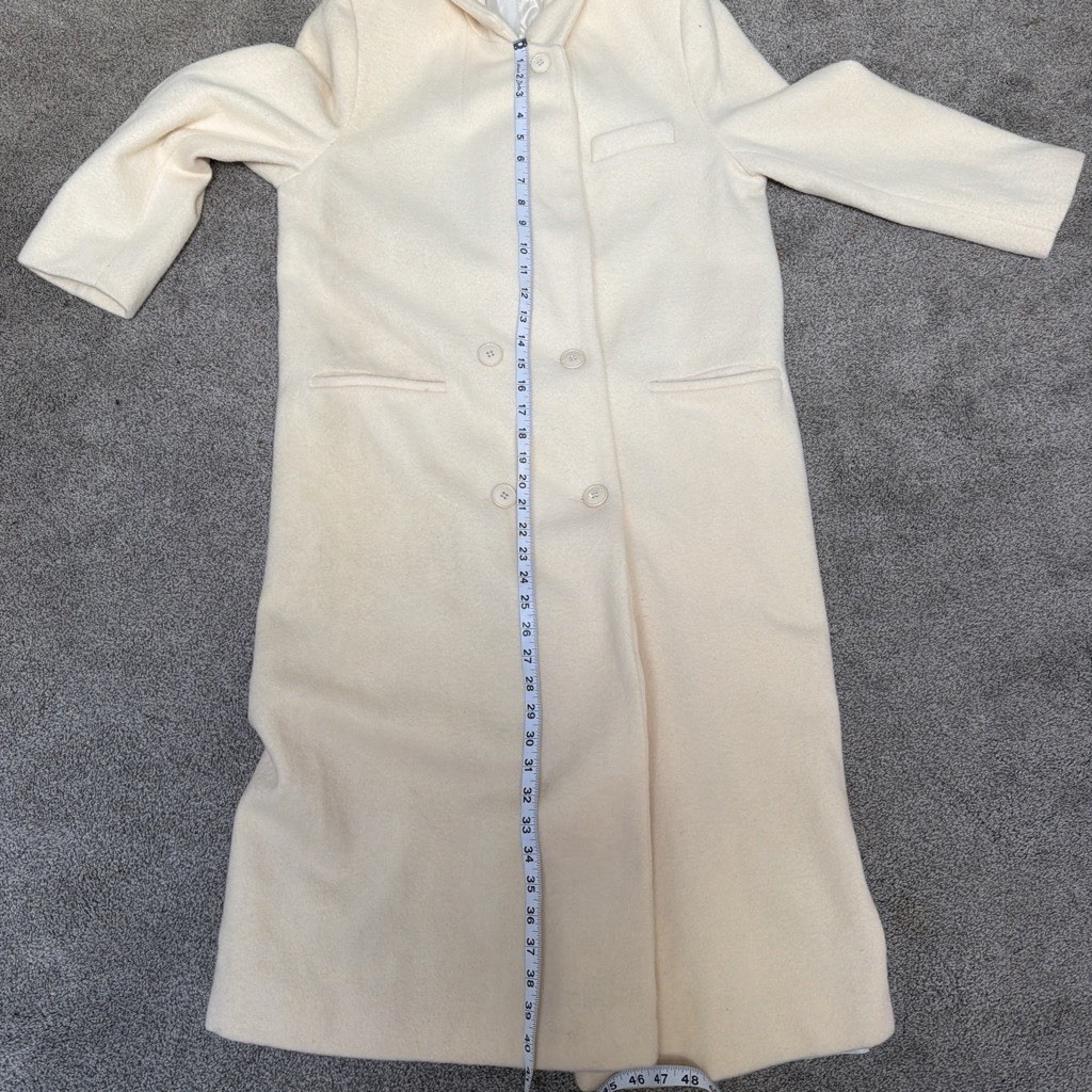 Kristen Blake Vintage Cream Wool Blend Trench Coat Women’s Sz 14P EUC