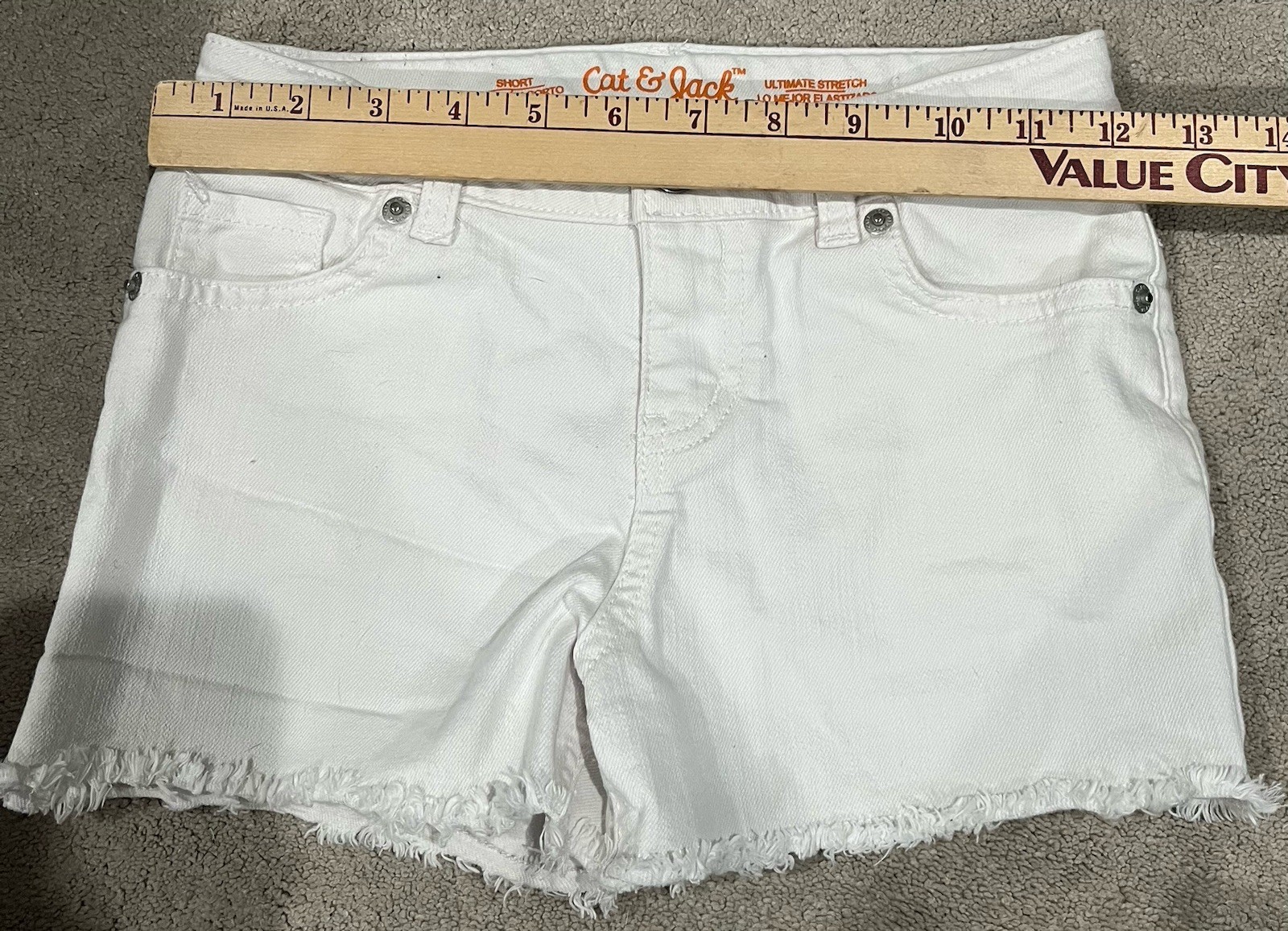 Youth kids Jean cut off shorts 7-8 multiple colors lot of four