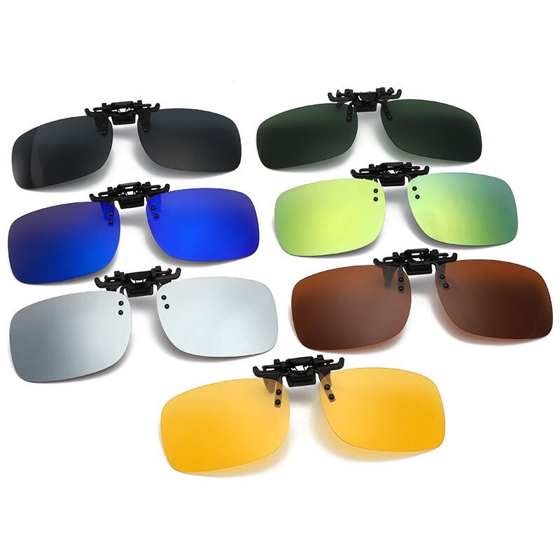 Polarized Flip Up Clip On Sunglasses Unisex 100% UV Protection Fishing Driving