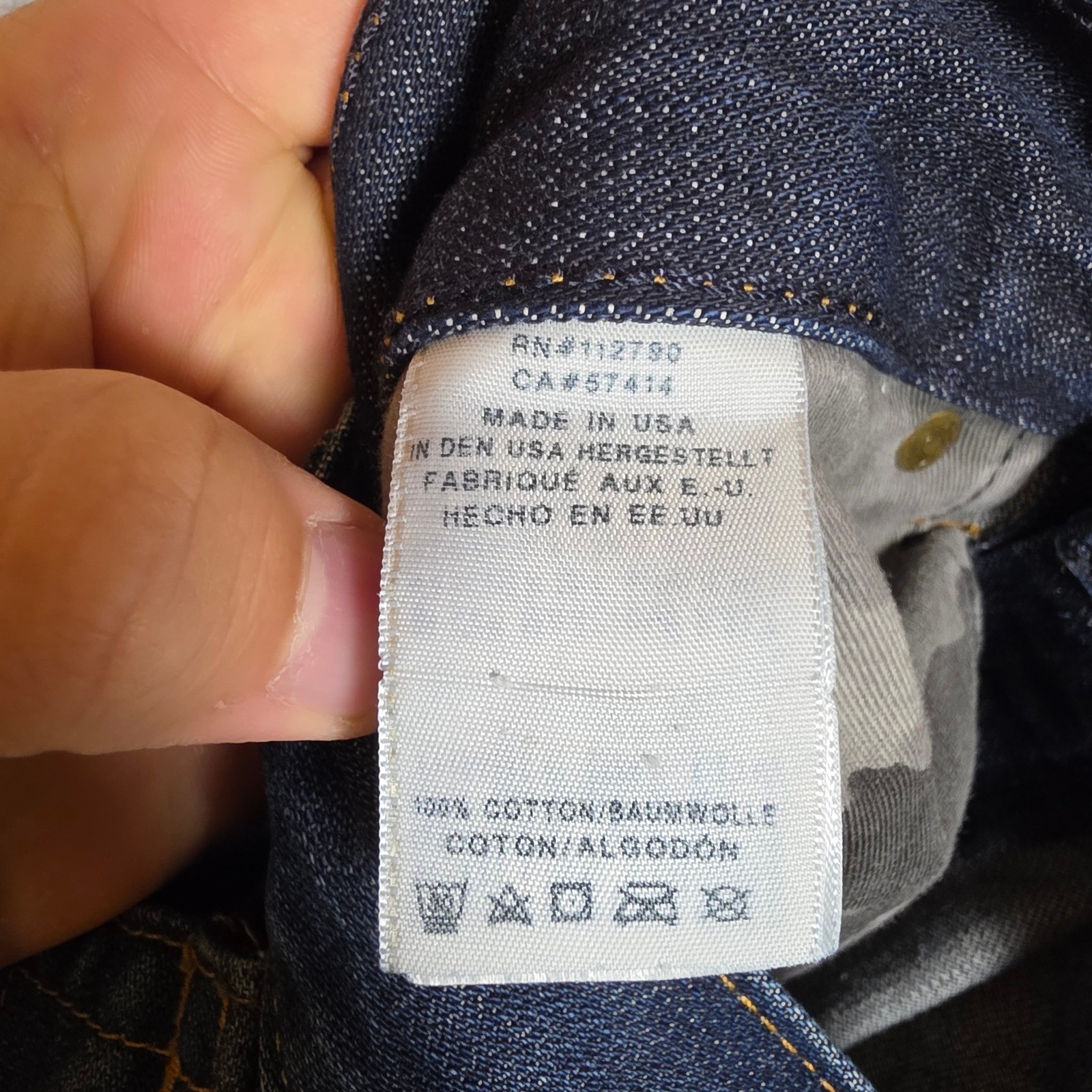 True Religion Geno Relaxed Slim Jeans Mens 32 Blue Excellent Made in USA Denim