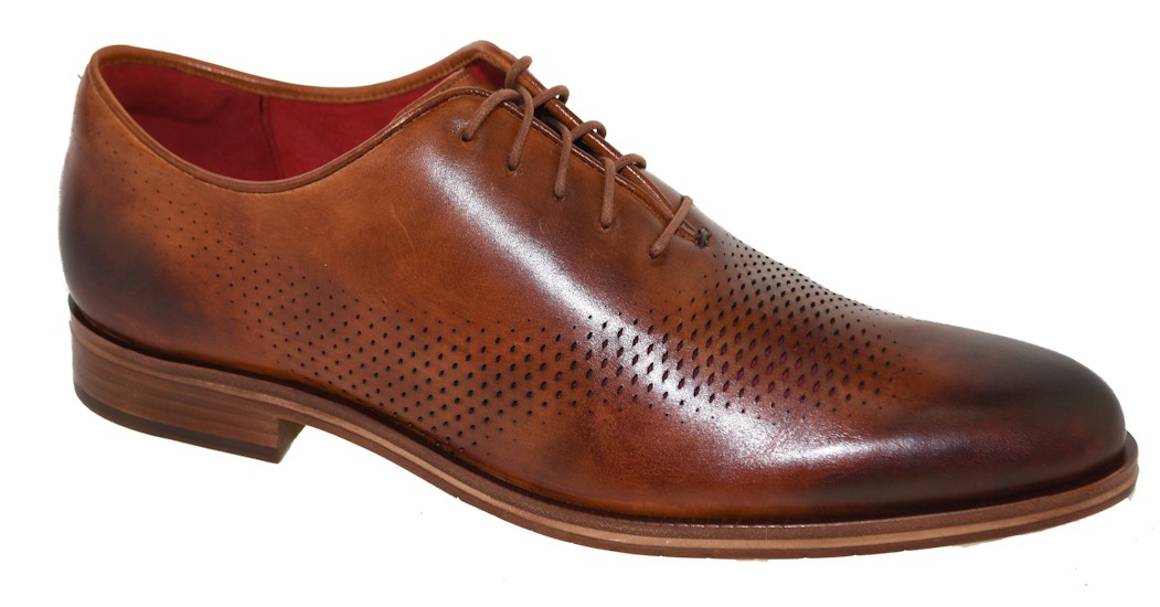 Cole Haan Men’s Washington Grand Laser Wingtip Oxford British Tan/Lava Style C2