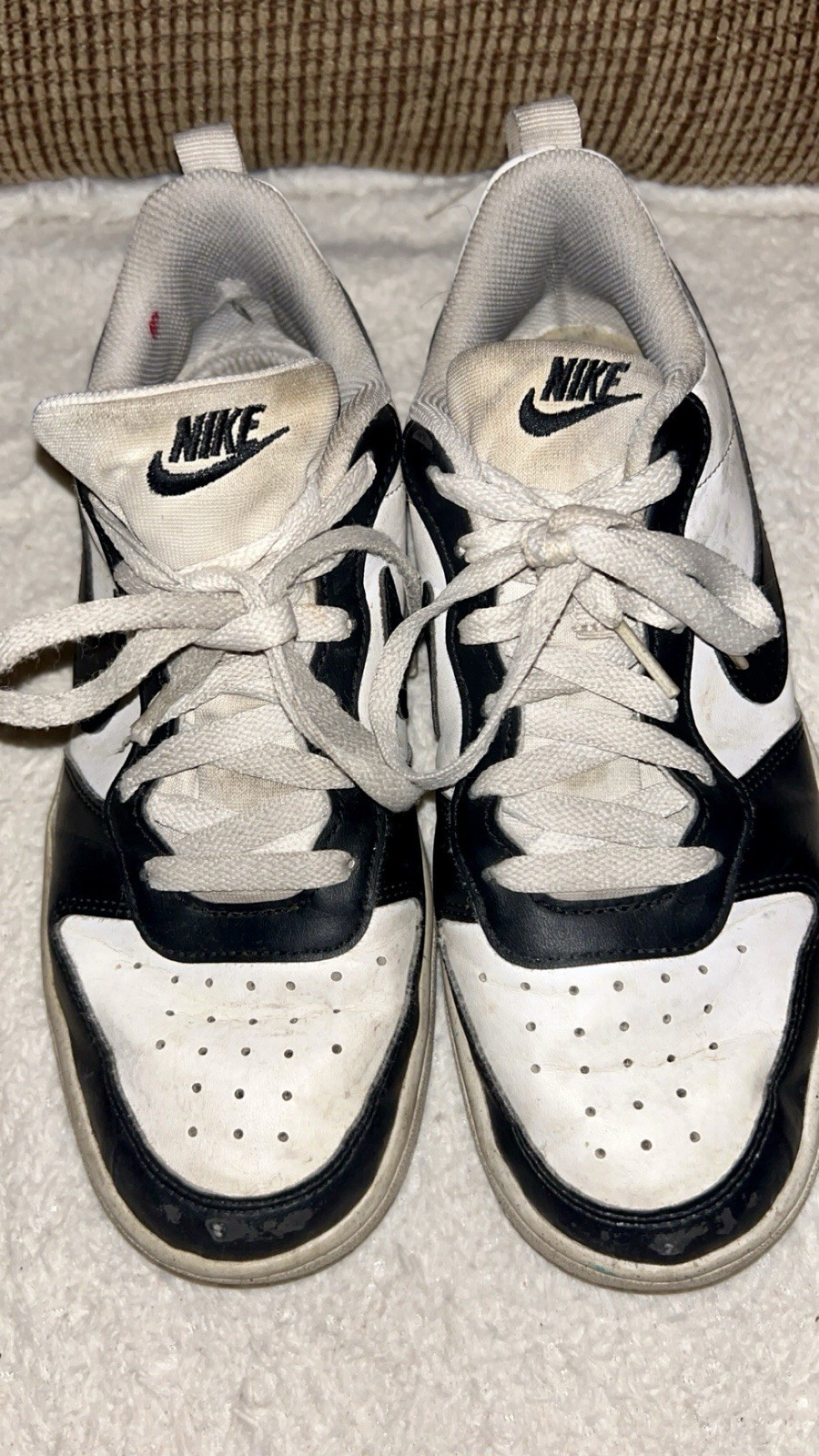 Nike Court Vision Low Black & White Sneakers (Used)