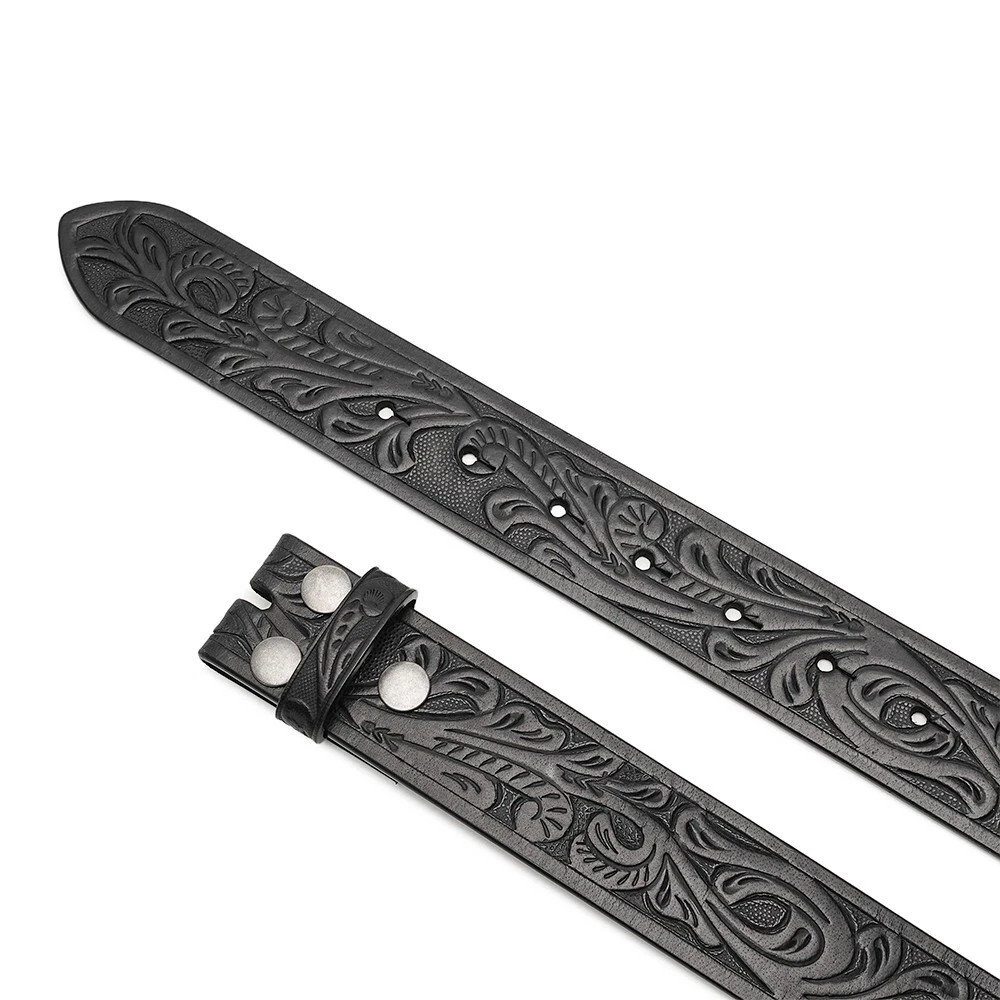 NEW MULTI Western Belt Handmade Strap Men Leather No Buckle Cowboy Rodeo Belts