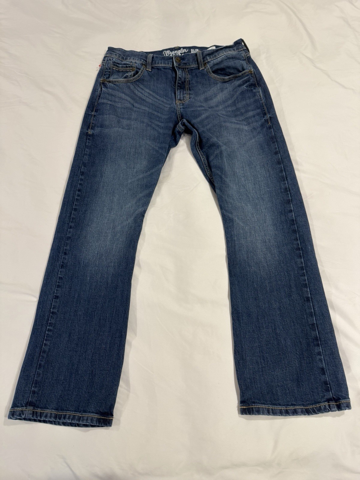 Wrangler Retro Slim Boot Jeans Denim Men’s Size 34×32 Blue WLT77LY Medium Wash