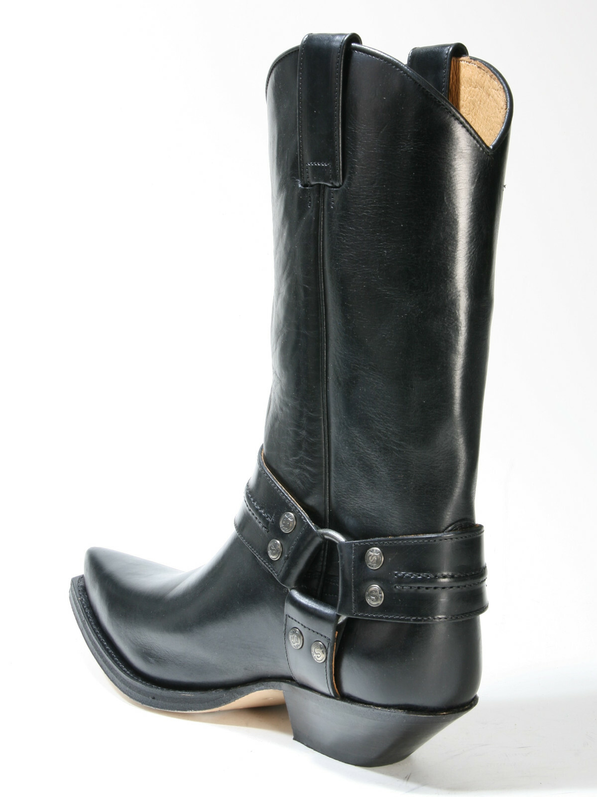 Sendra Cowboy Boots Cyclone Bikerboot Ibiza Leather Black Heel