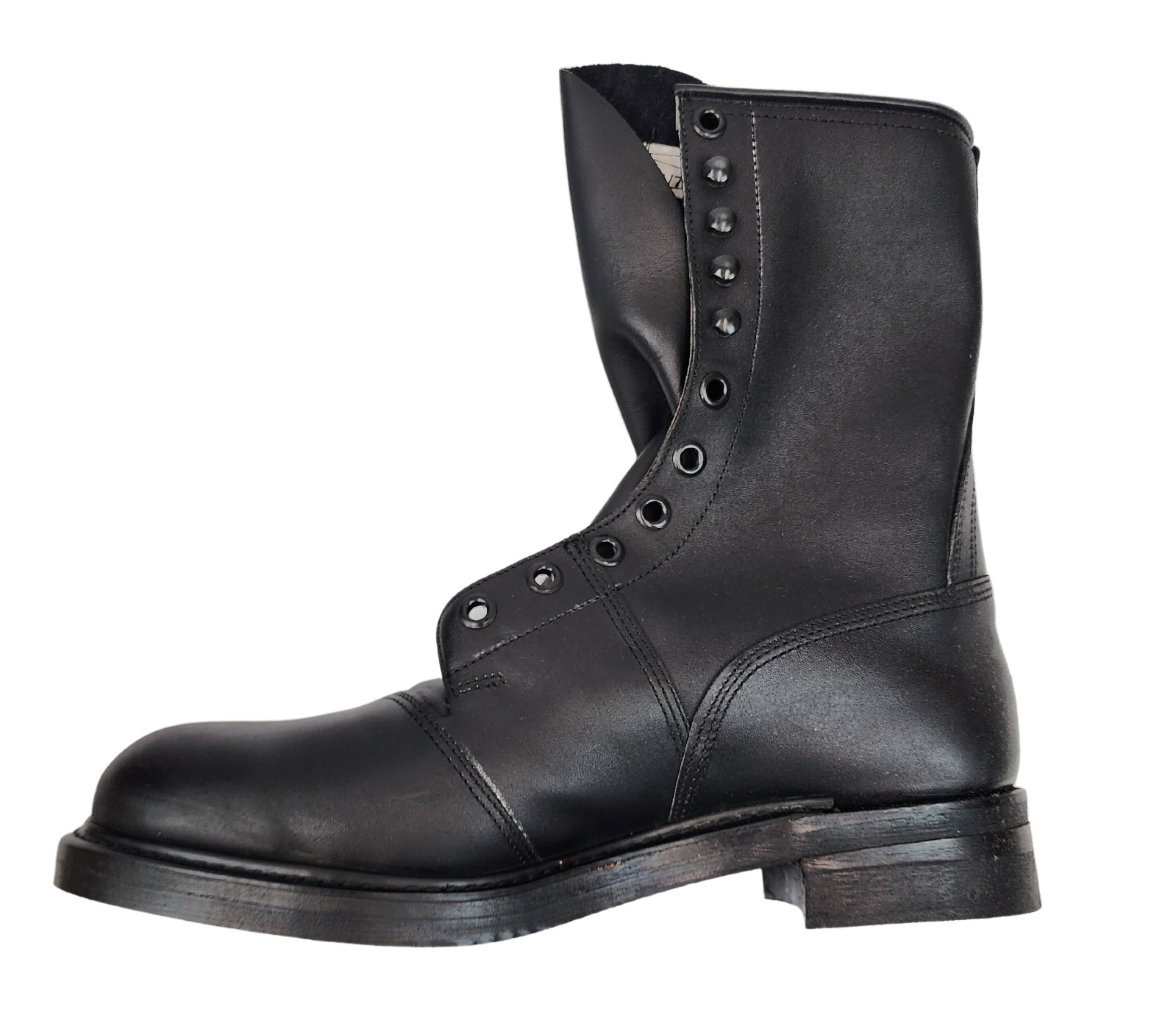 New Black Leather Steel Toe Climber Boot *mocinc.1982*