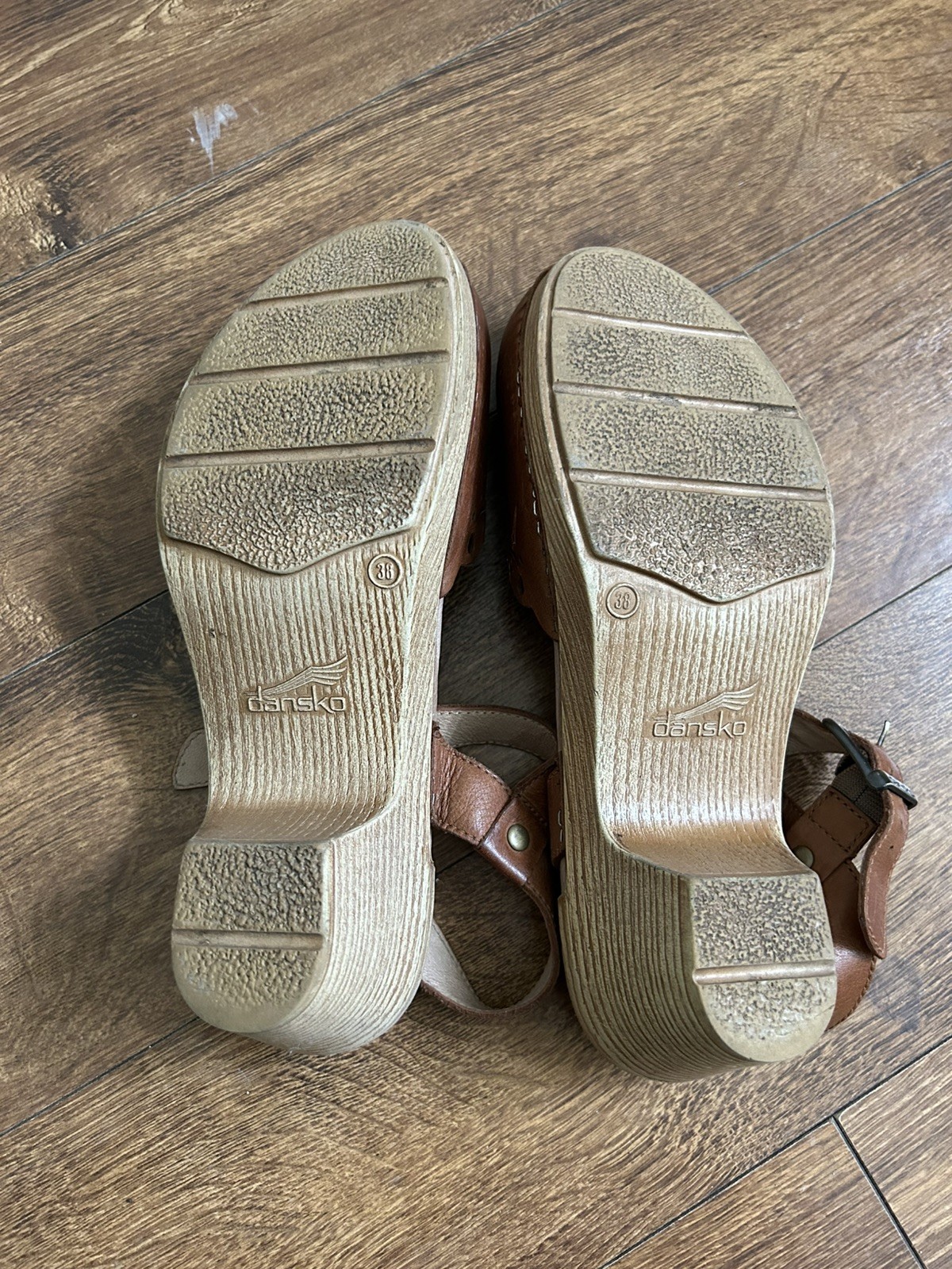 Dansko Women’s Brown Leather Marta Mary Jane Clogs Shoes Sz 38 / 8