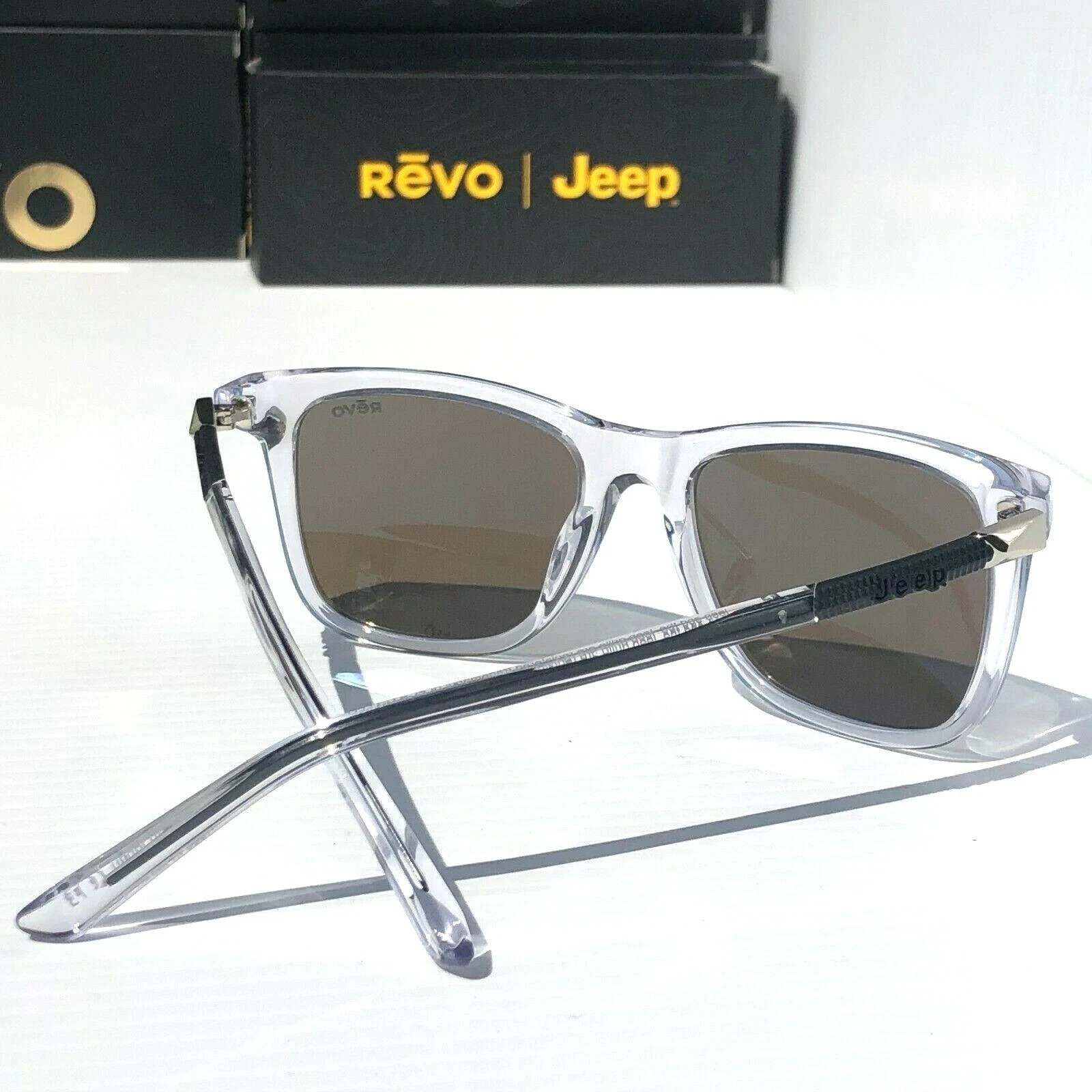 Revo Sunglasses JEEP COVE Clear Crystal Frame / Blue Water POLARIZED Lens RE1164