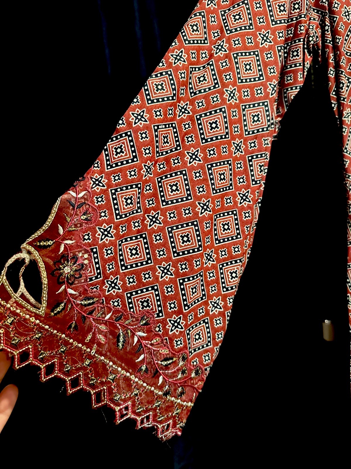 Bin Saeed Lawn Cotton 3 Pc Suit-premium Cut Work Emb- Aline Style-M – $44