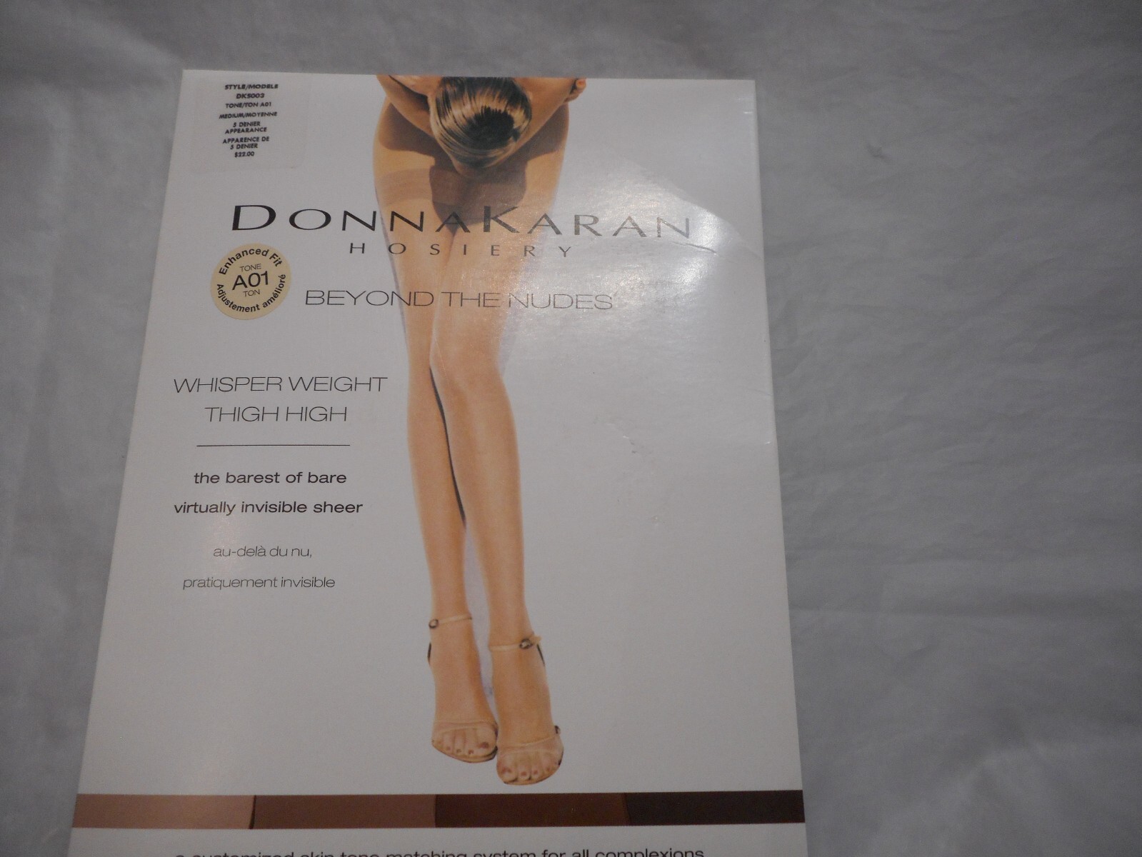 Donna Karan The Nudes Hosiery Whisper Weight Thigh High DKsoo3,A01 Medium