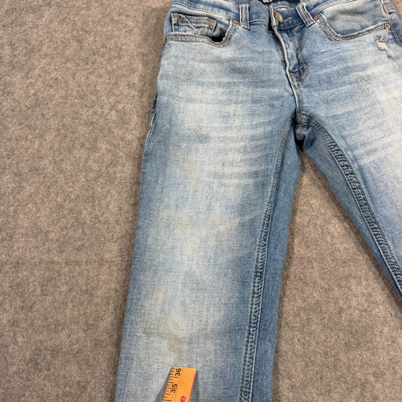 BKE Medium Wash Blue Stretch Denim Alec Slim-Straight Jeans Men’s Size 29×29*