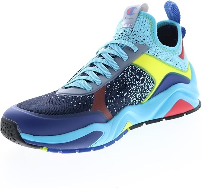 Champion 9318 Fused CP102315M Colorblock Logo Blue Multi Men’s Low Top Sizes