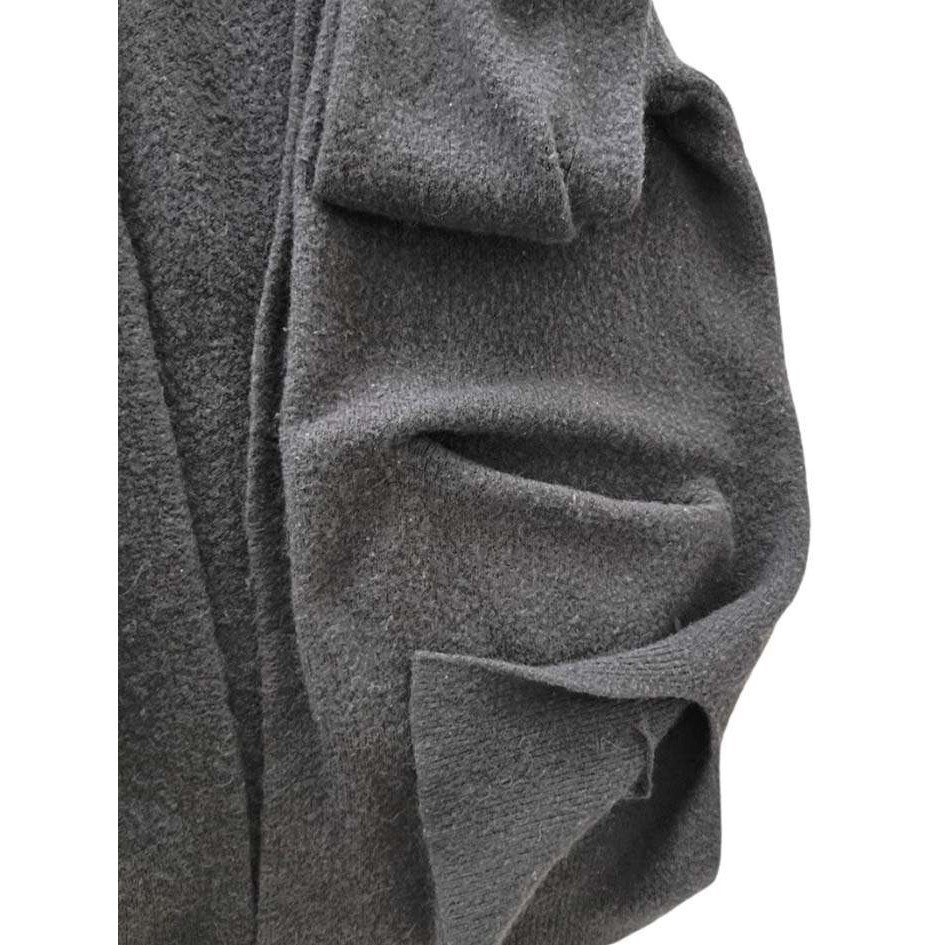 Madewell Charcoal Heathered Knit Open Front Long Sleeve Cardigan Sweater Pockets