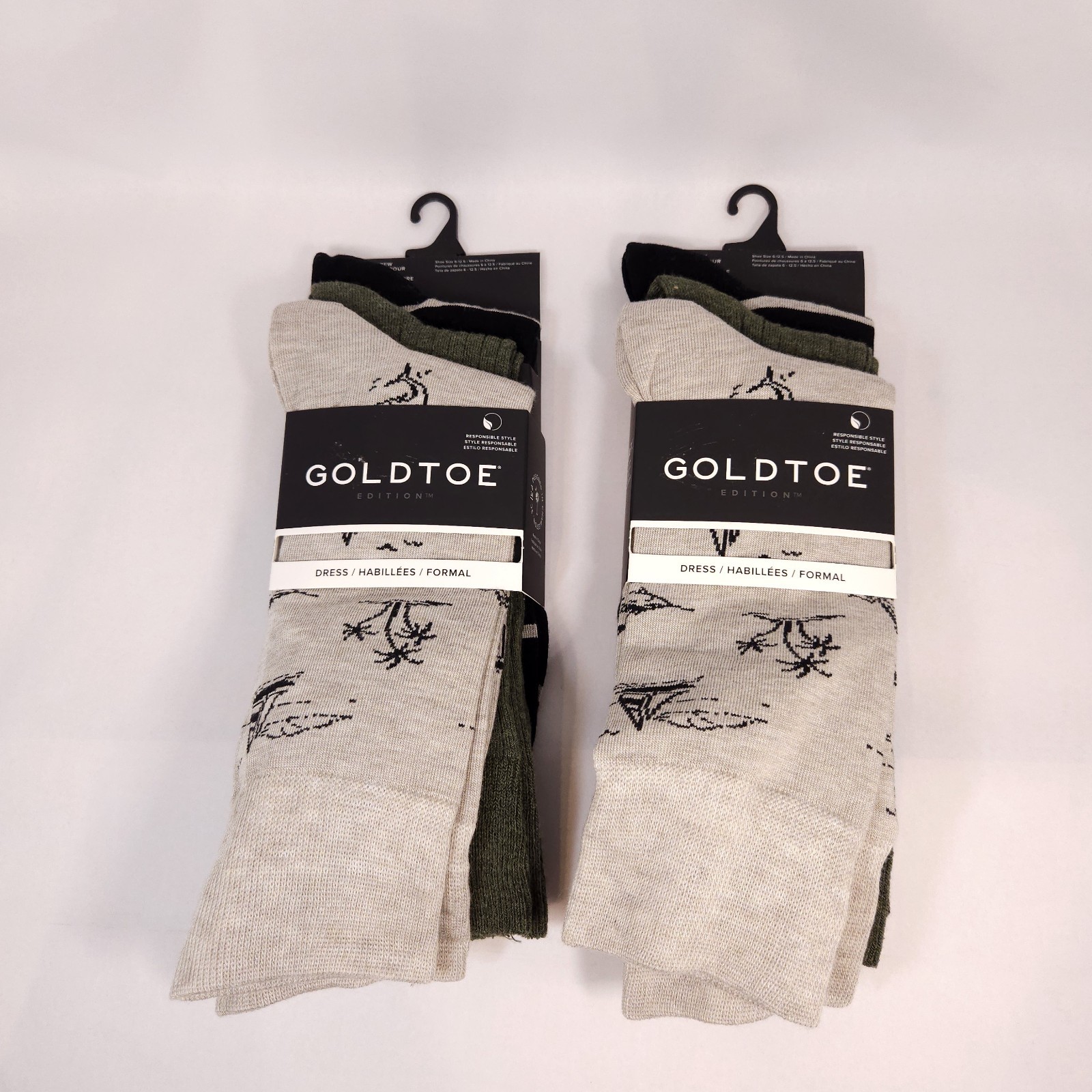 Gold Toe Edition Dress Crew Socks 6-Pack (2x 3-Pair Set) Size 6-12.5 Comfort top