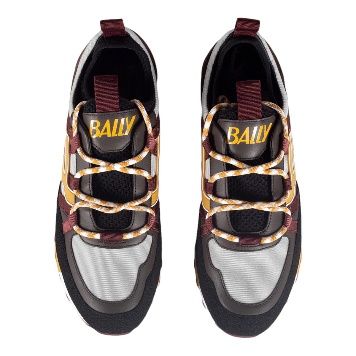 Bally Glick 6300602 Men’s Black and Bruno Synthetic Rubber Sneakers MSRP $560