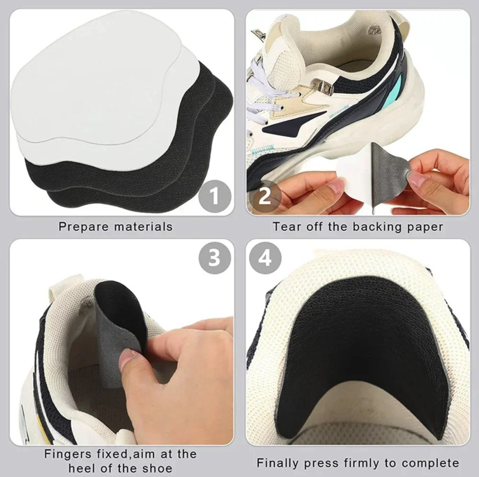 6pcs Shoe Heel Repair Patches Self Adhesive Anti Wear Protector – NEW