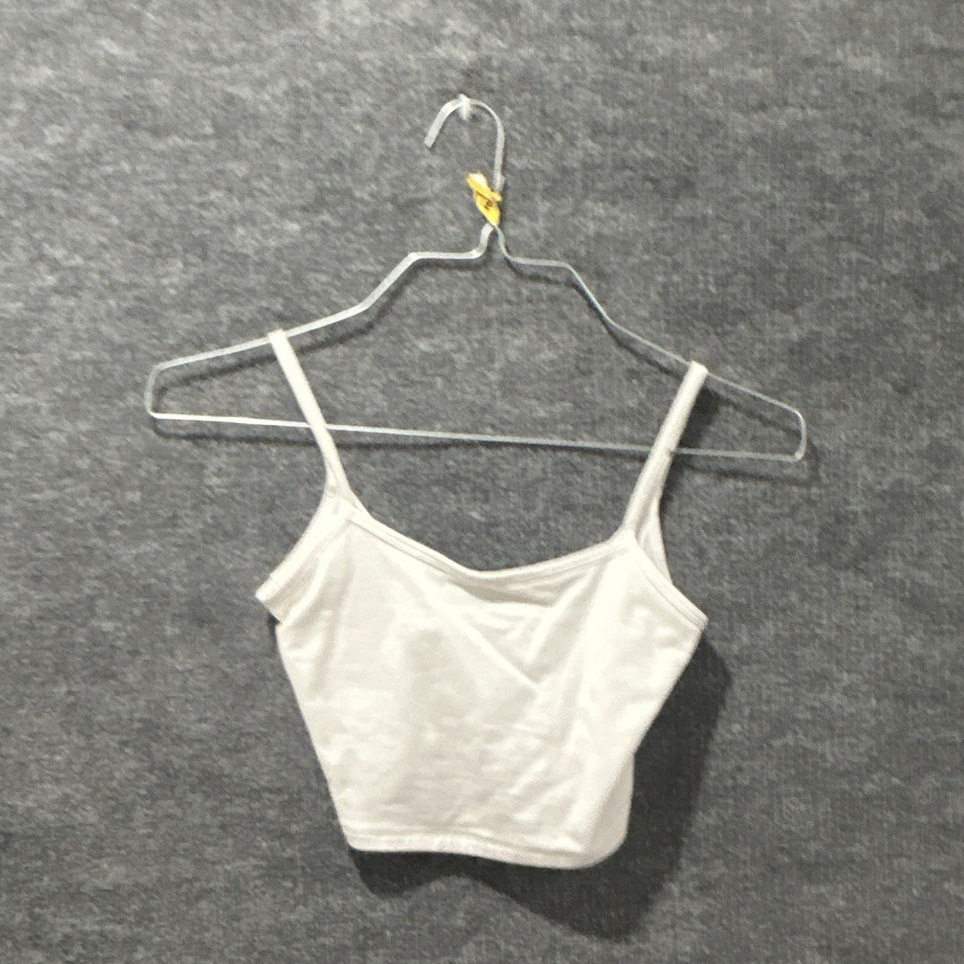 Wild Fable White Satin Cowl Neck Spaghetti Strap Cropped Cami Top XXS