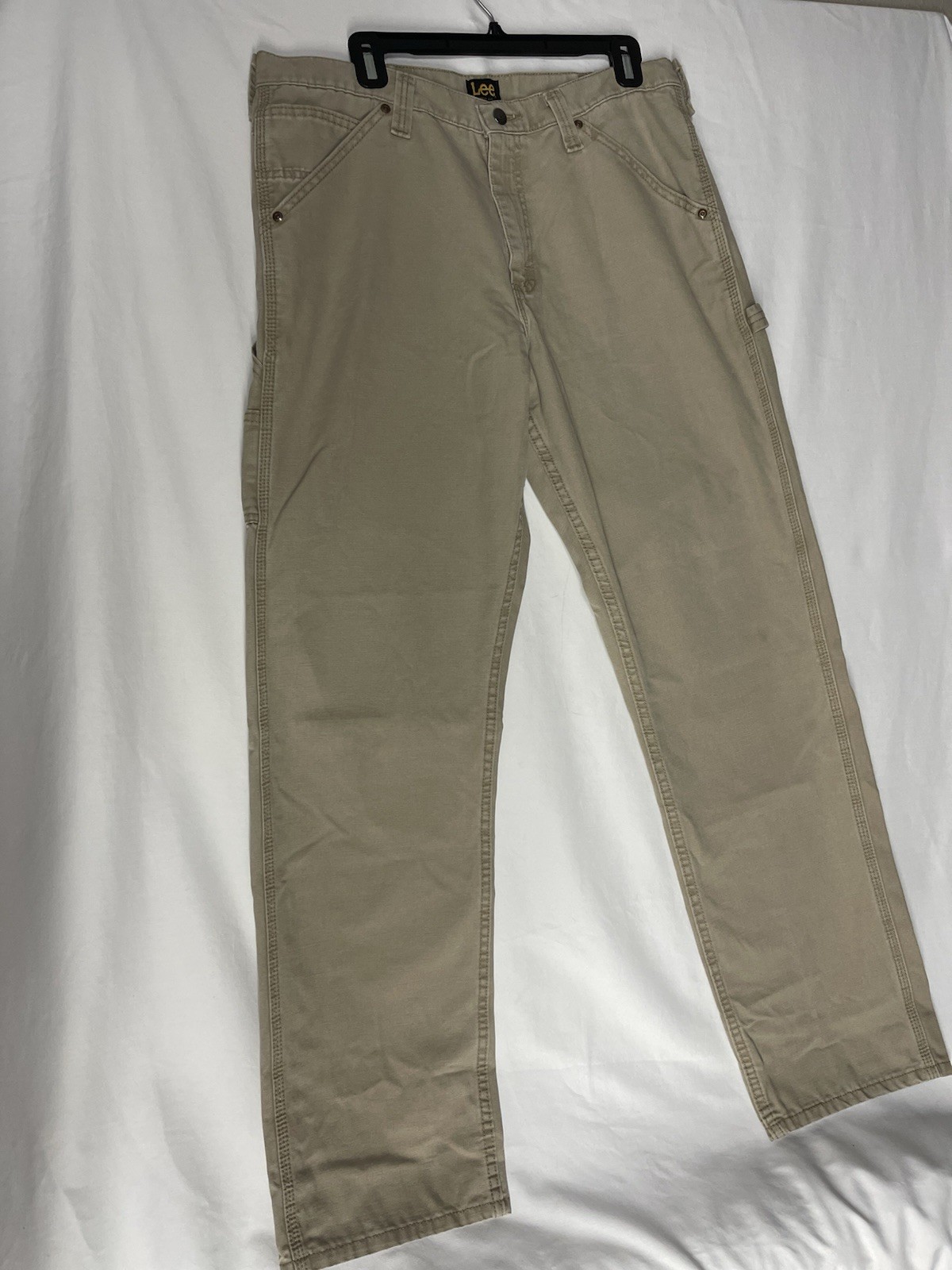 Lee Carpenter Workwear Loose Fit Pants Men’s Size 34×34 Beige Khaki
