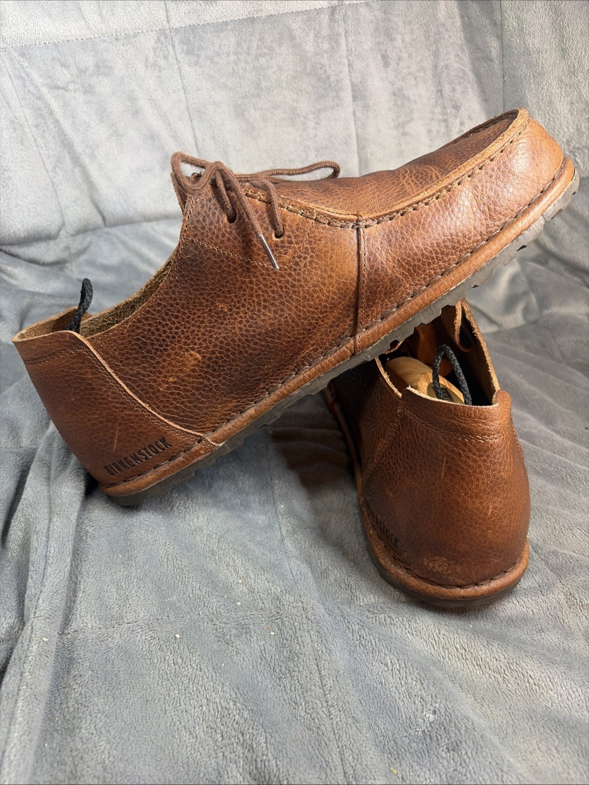BIRKENSTOCK UTTI LACE ROAST MEDIUM/NARROW WIDTH LEATHER SHOES MOCASSIN-STYLE 8 M