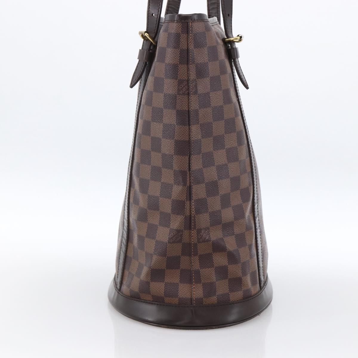 LOUIS VUITTON Damier Ebene Bucket GM Shoulder Bag N42236 LV Auth 173441
