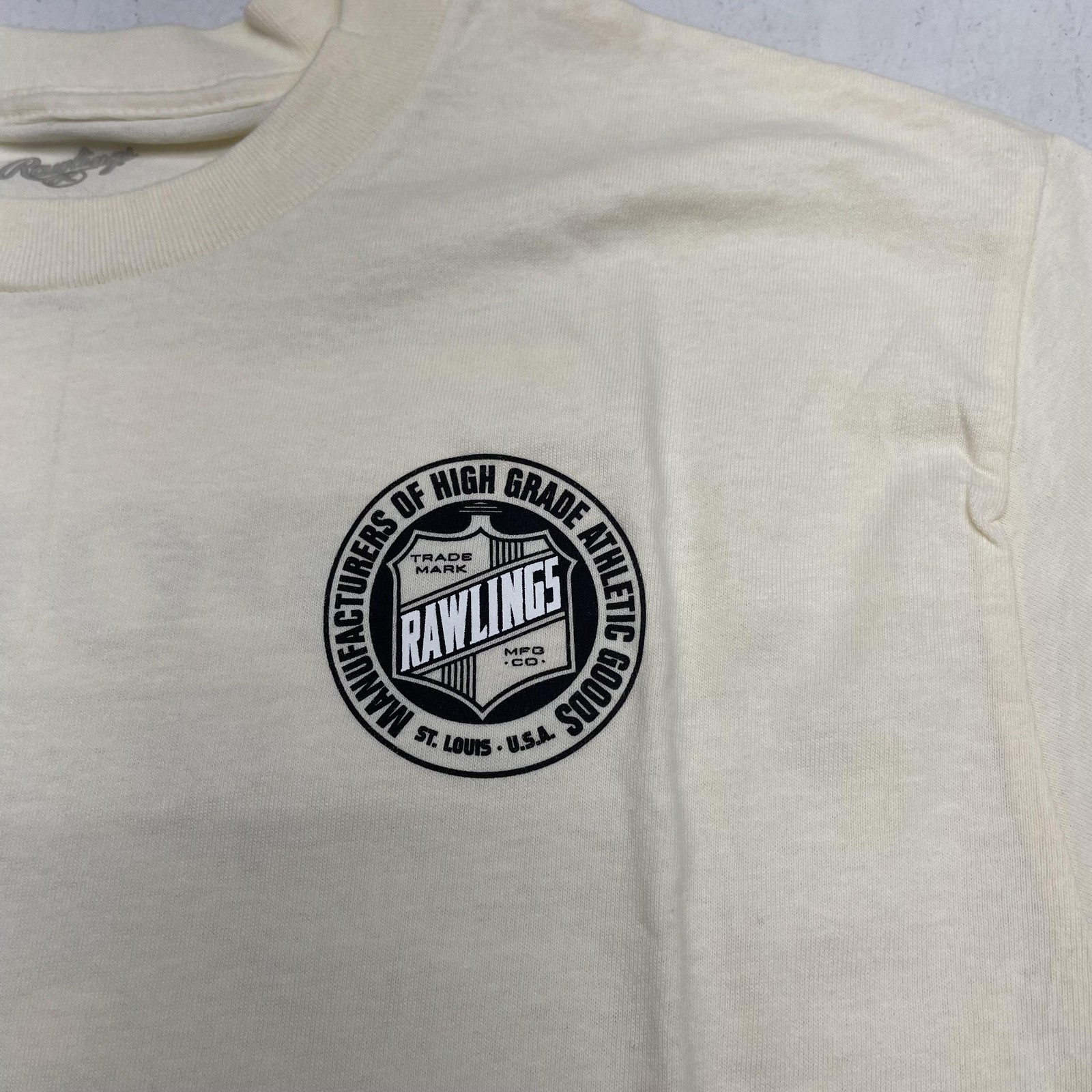 Rawlings Shirt Mens Medium White Vintage Collection 1922 Baseball Graphic Tee