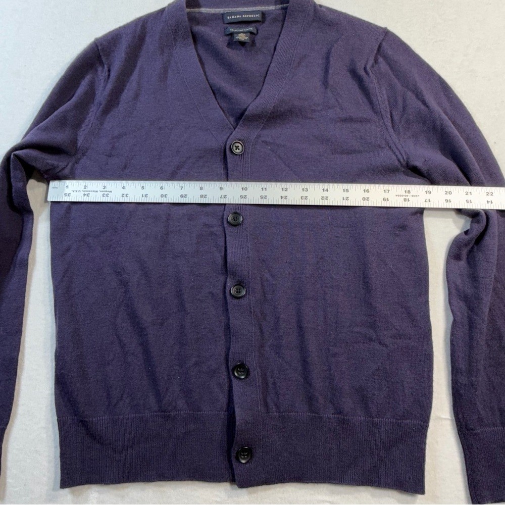 Banana Republic Extra Fine Merino Cardigan, Purple, Size M