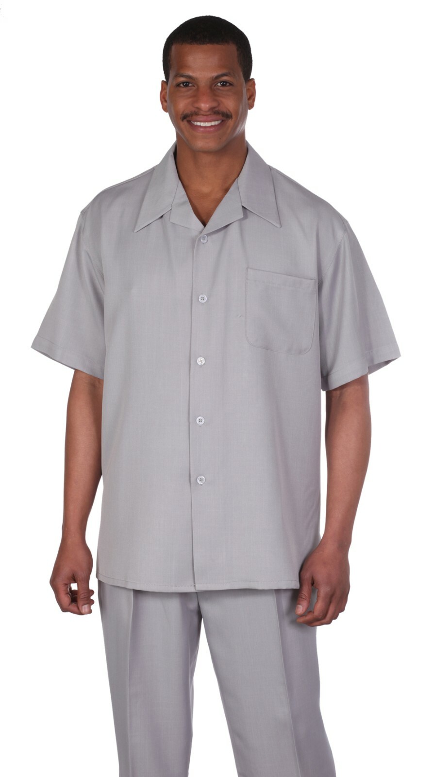 Men’s Two Piece Walking Suit Solid Color Design By Fortino Landi 2954