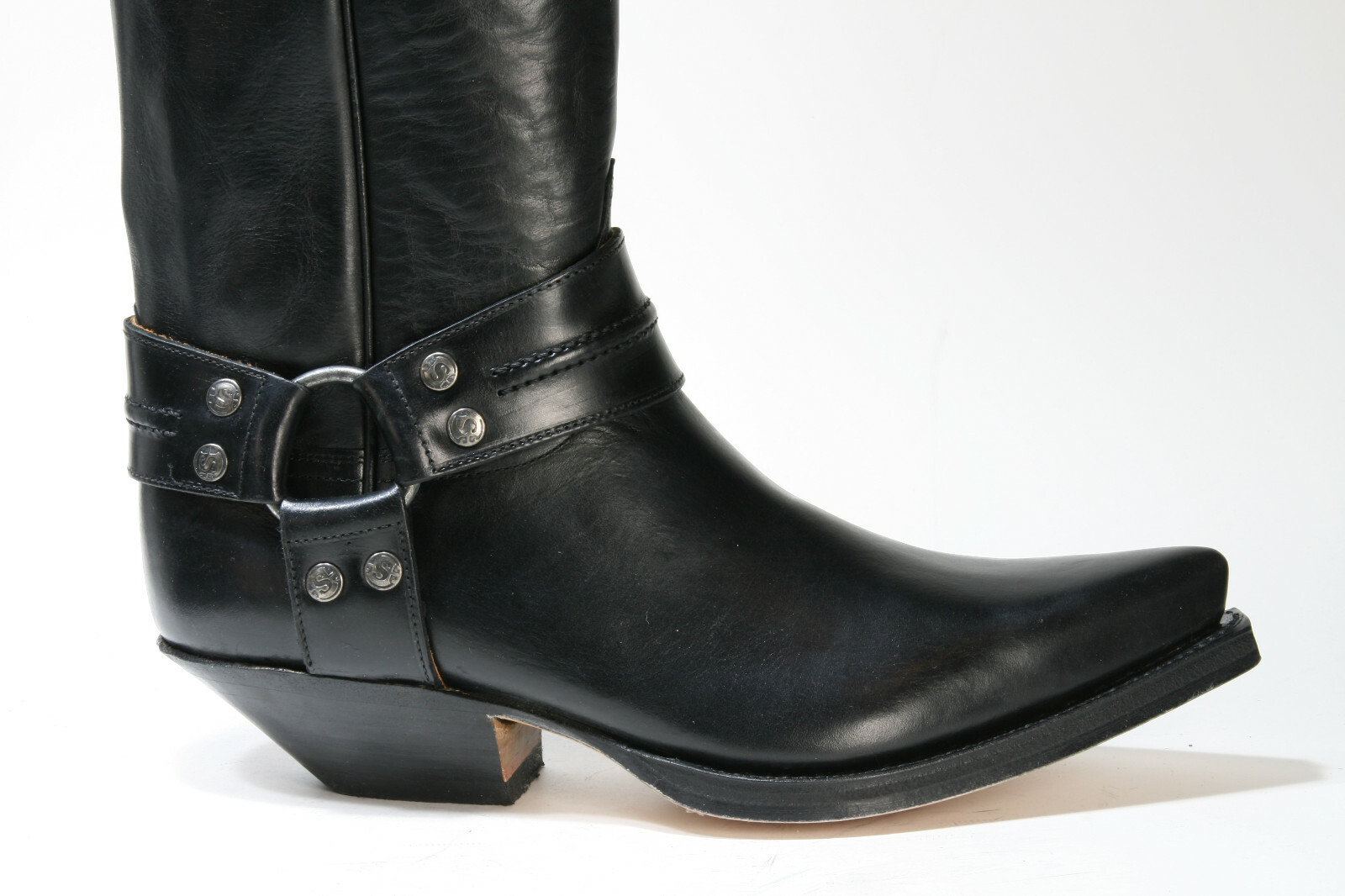 Sendra Cowboy Boots Cyclone Bikerboot Ibiza Leather Black Heel