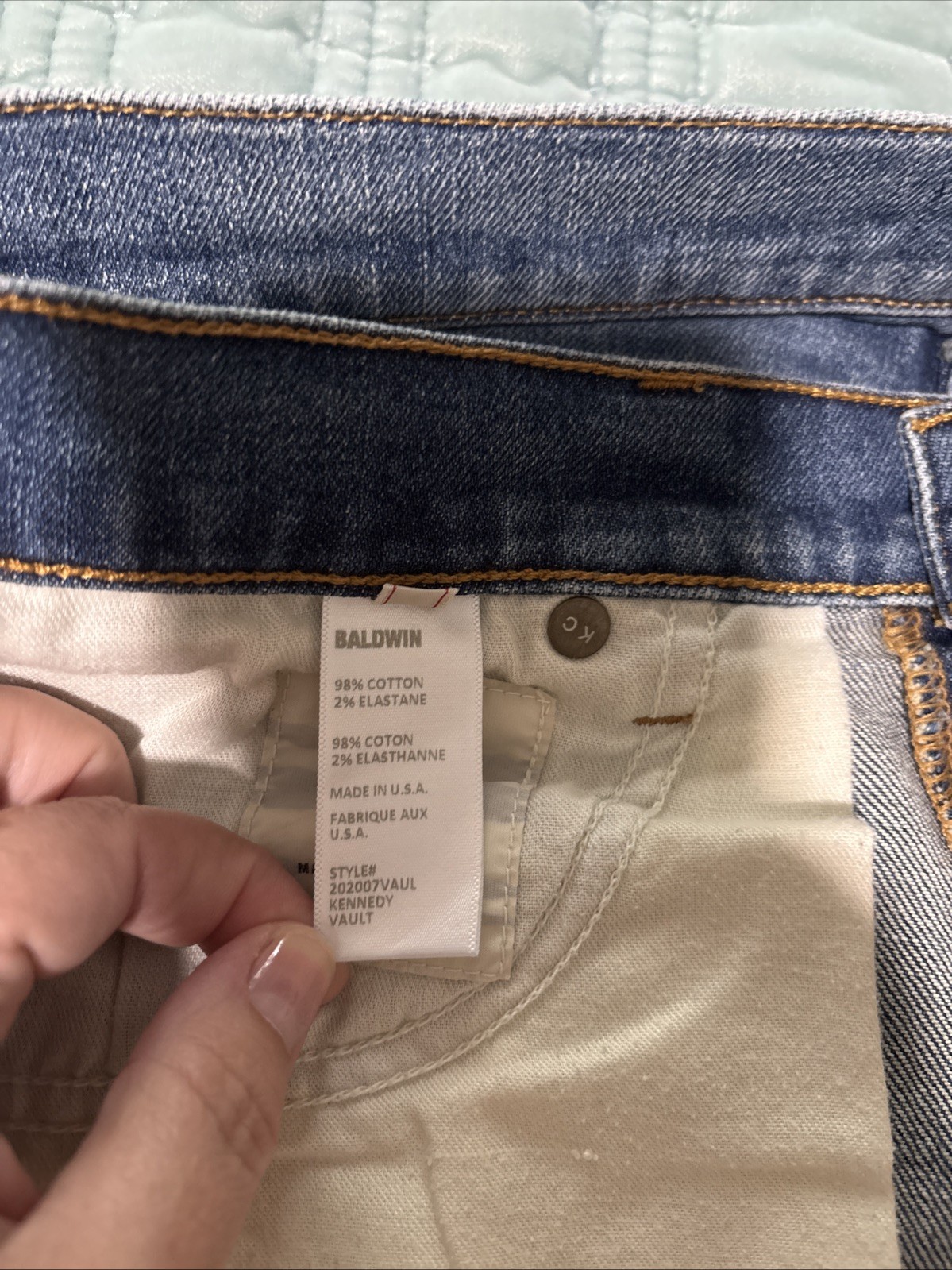 Baldwin 29 Kennedy Low Rise Boyfriend Capri Denim, Y2K, Stretch, 98% Cotton, EUC