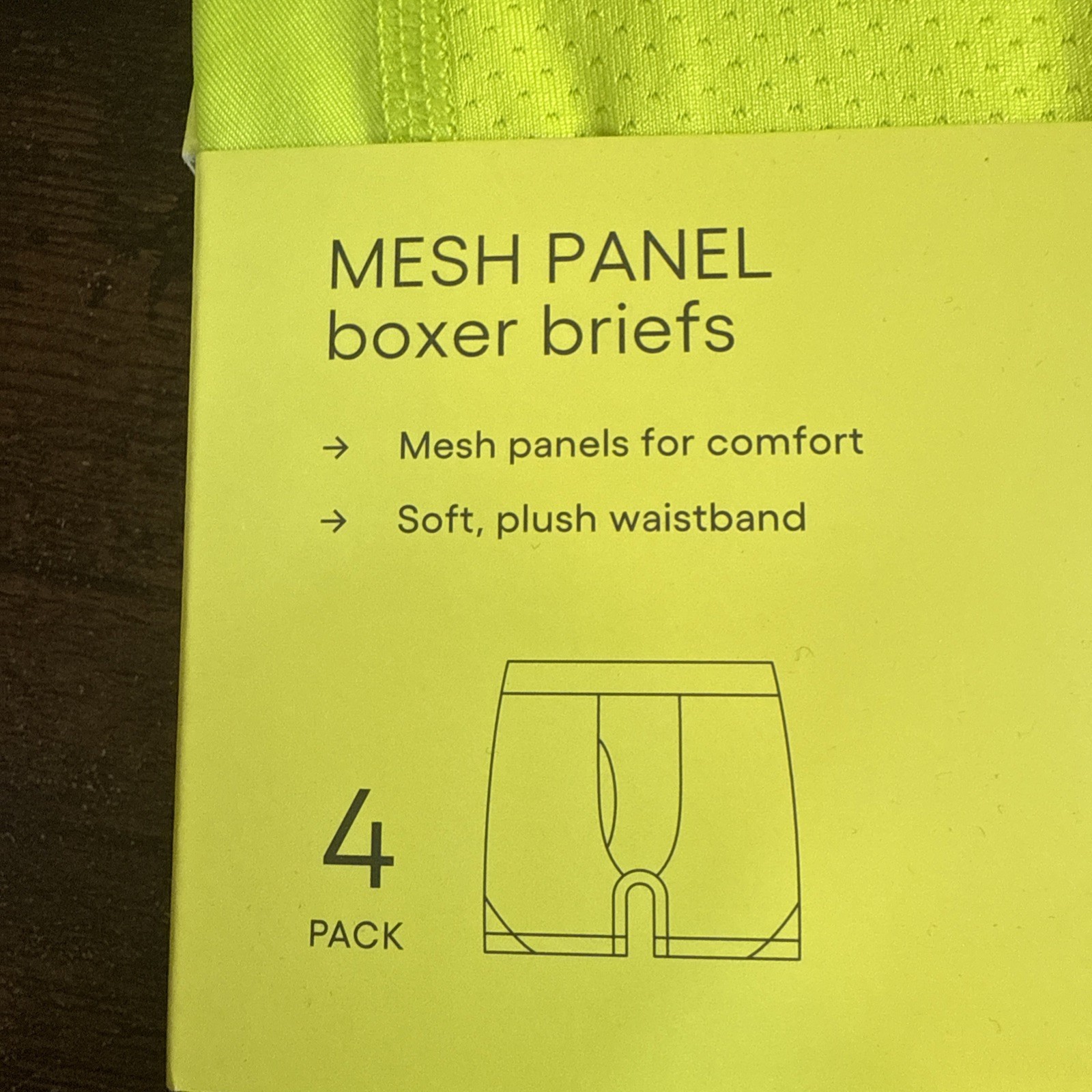 All In Motion Boys Mesh Panel 4pk Boxer Briefs Youth Size Small (6-7)