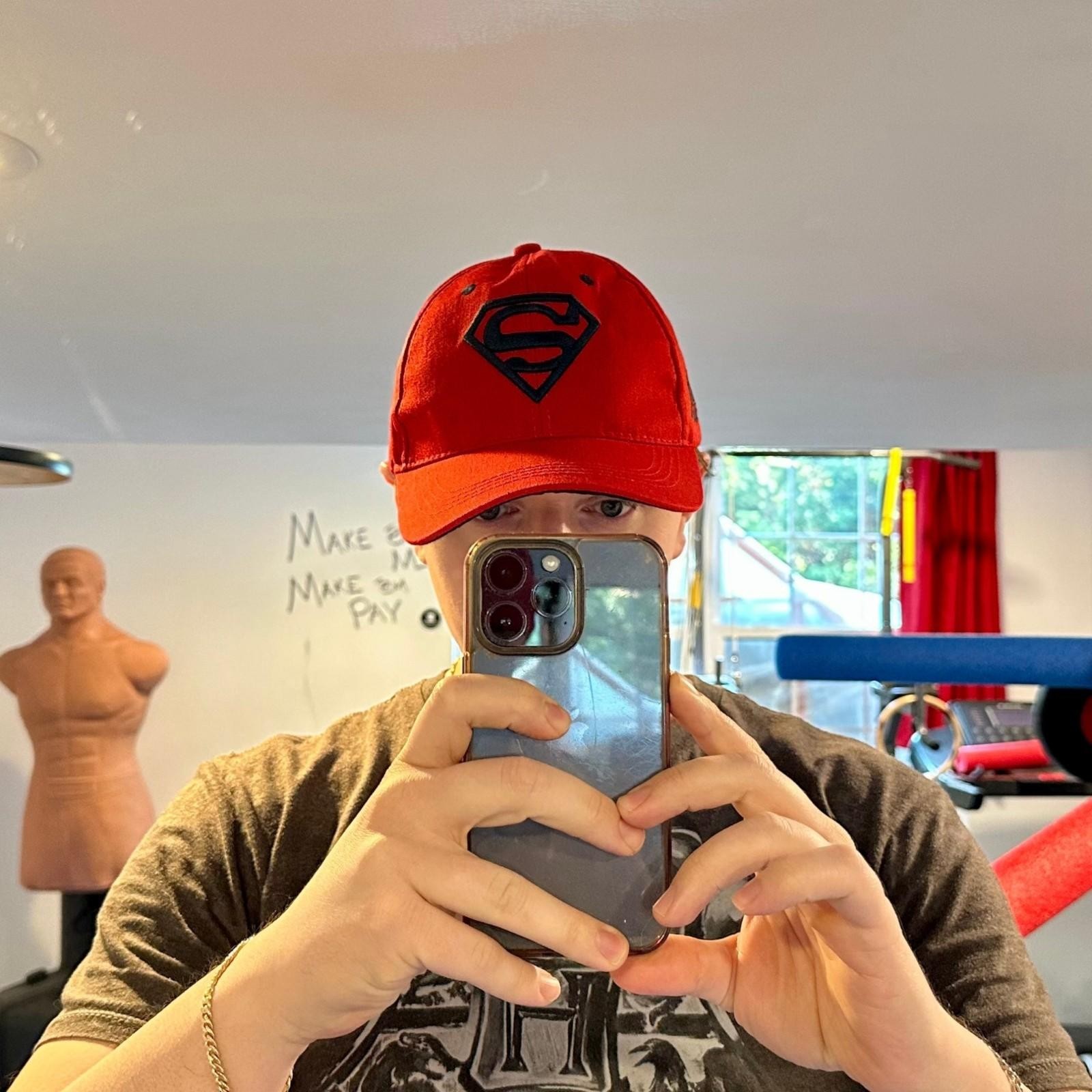 Superman Red Cap Trucker Hat Adjustable DC Comics Logo Embroidered Adult Size