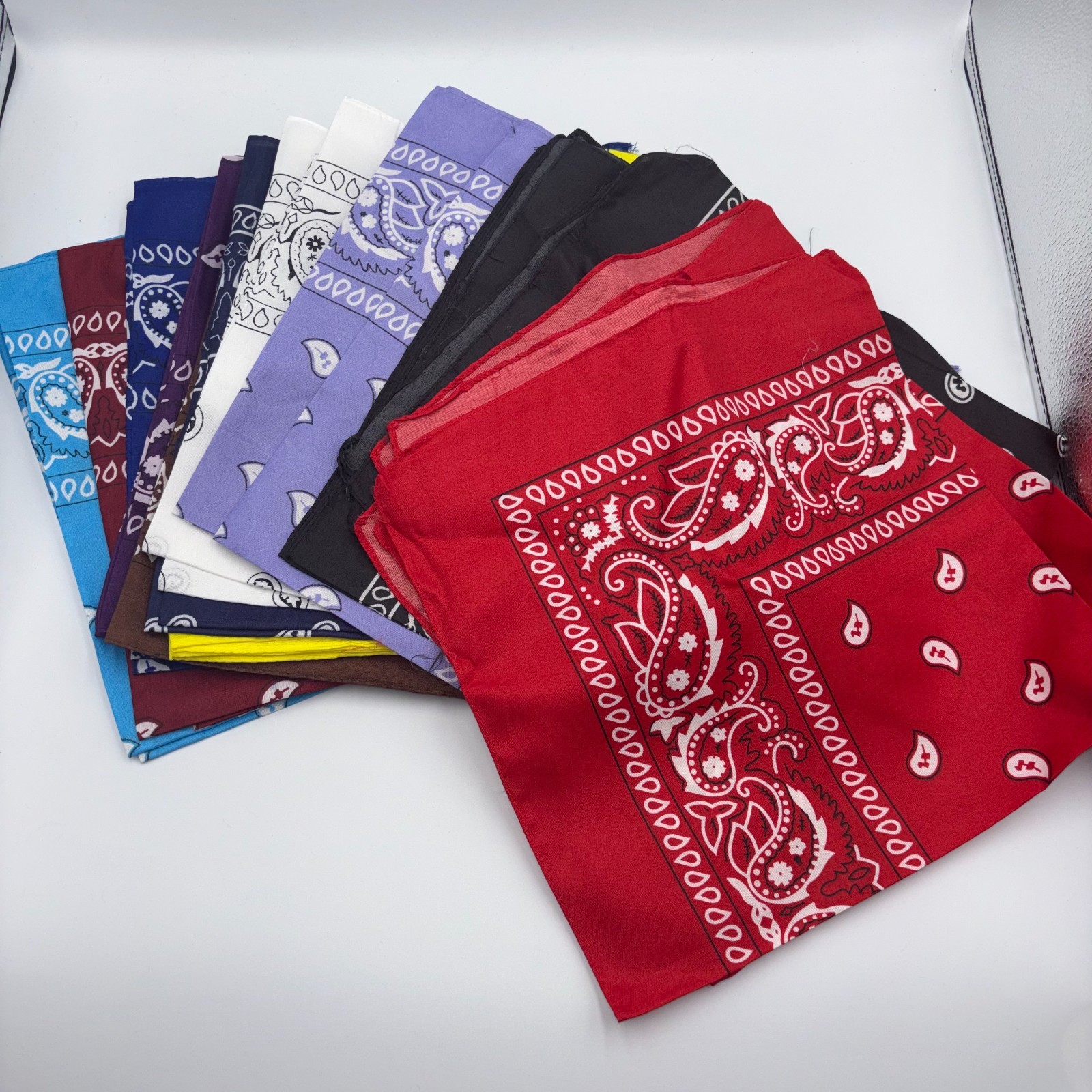 24 pieces – Paisley Head Scarf Bandana Cloth Head Wrap 12 Colors Unisex